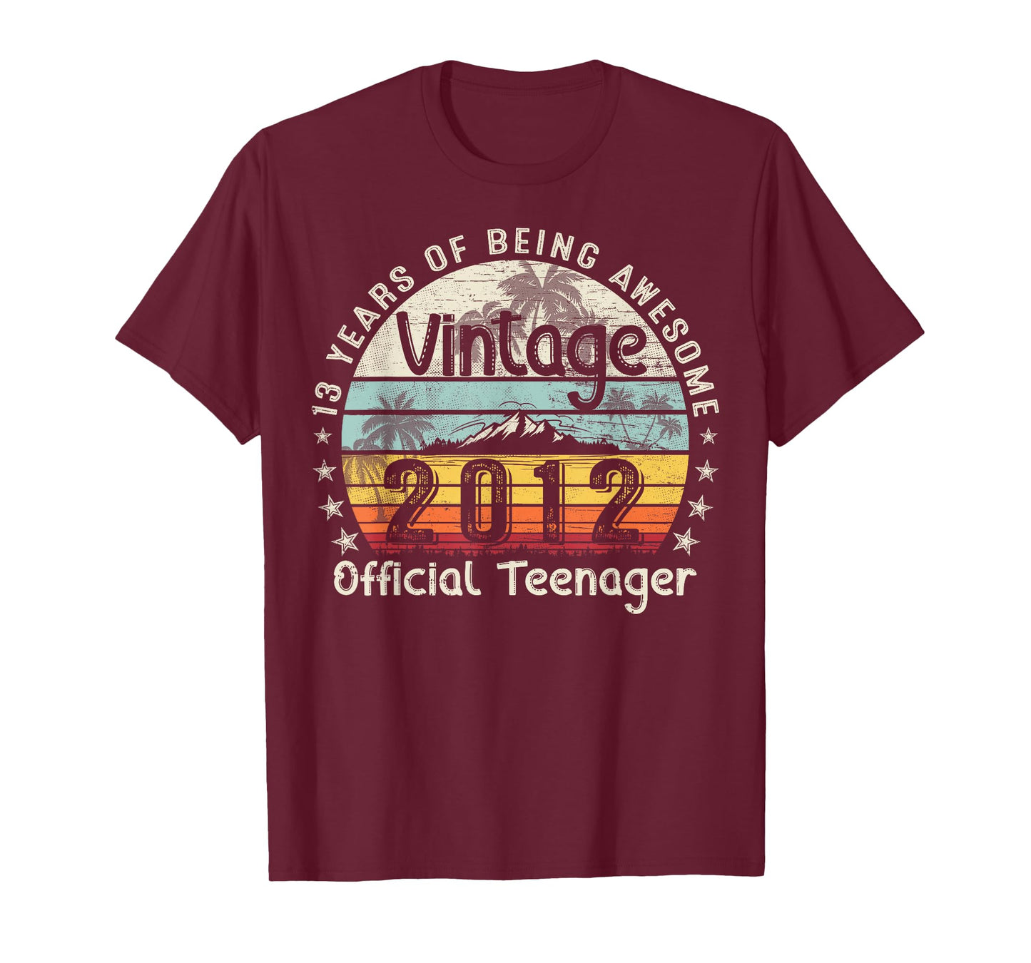 13 Yr Old Gifts Vintage 2012 Official Teenager 13th Birthday T-Shirt