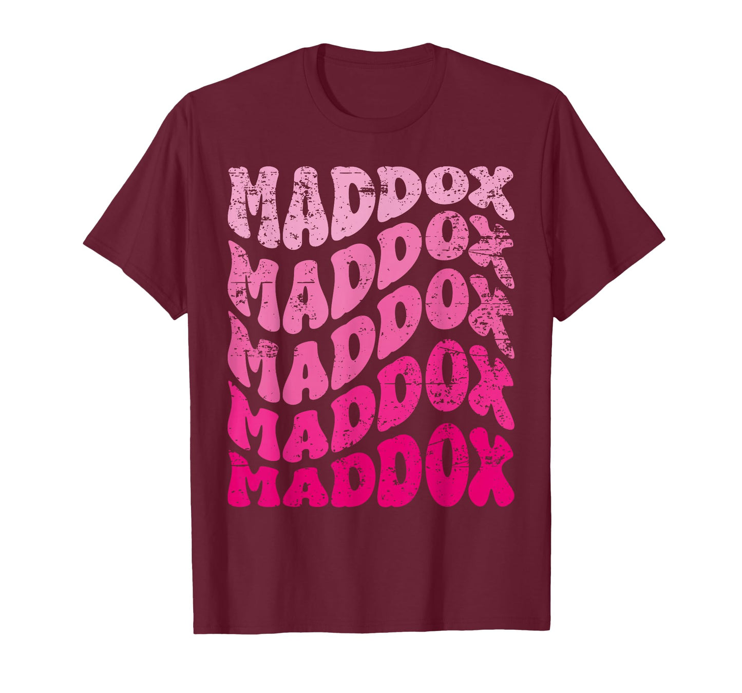 Retro Maddox First Name Personalized Maddox Groovy Vintage T-Shirt