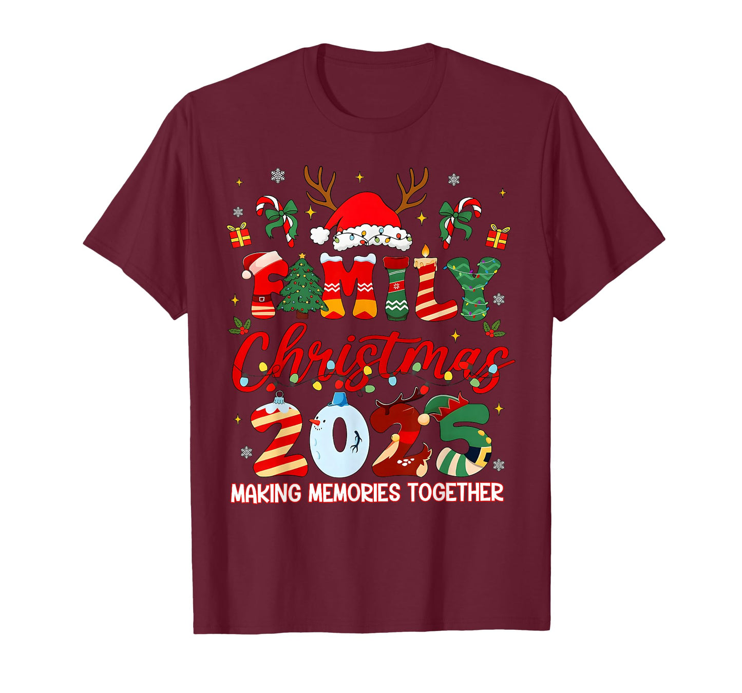 Family Christmas 2025 Matching Outfit Xmas Squad Santa T-Shirt
