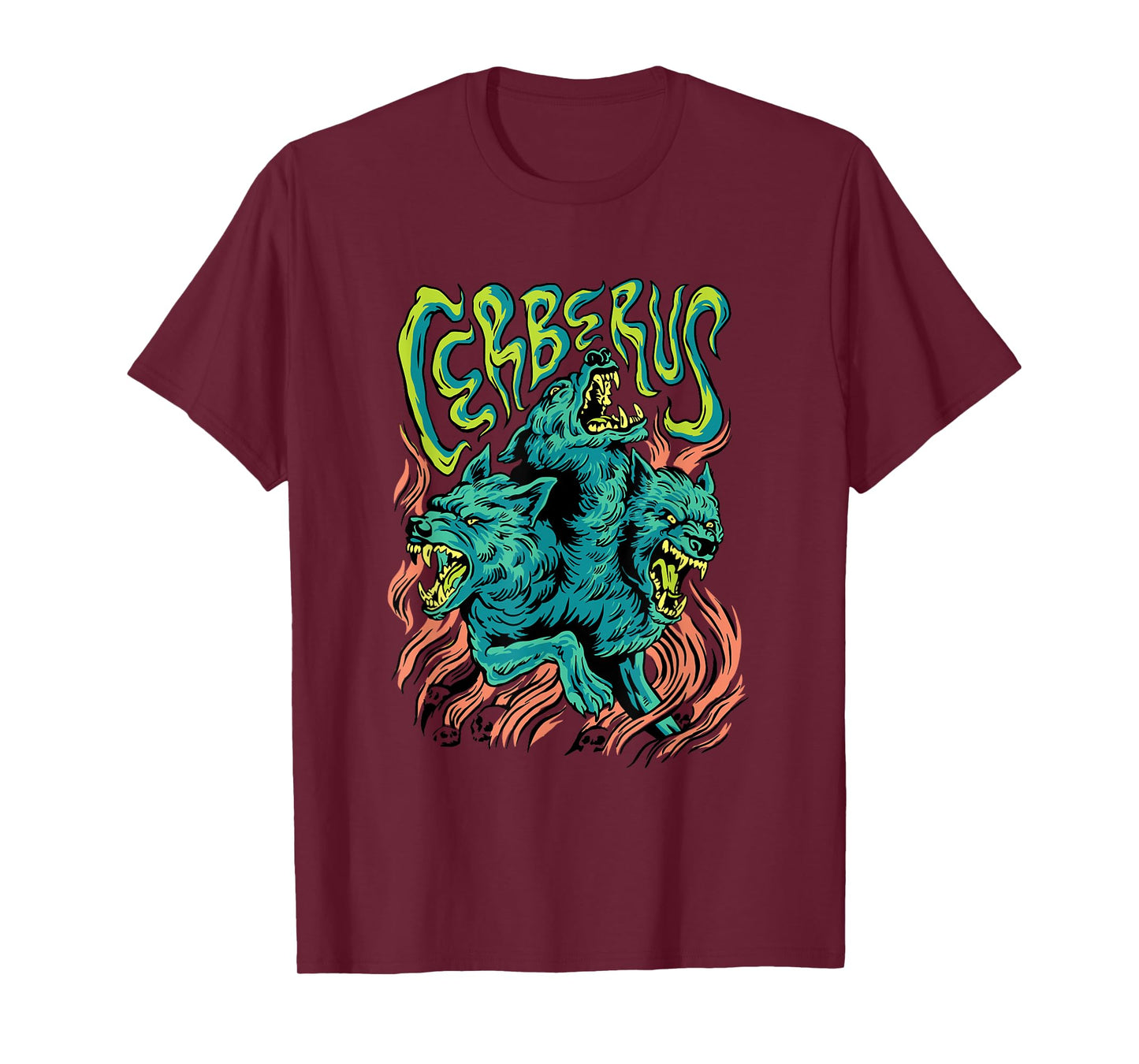 Cerberus - Creepy Three-Headed Dog Greek Mythology Lover T-Shirt for Men Women Kids