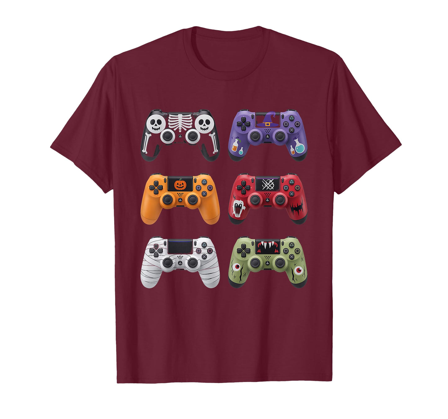Spooky Halloween Gaming Controllers Design T-Shirt