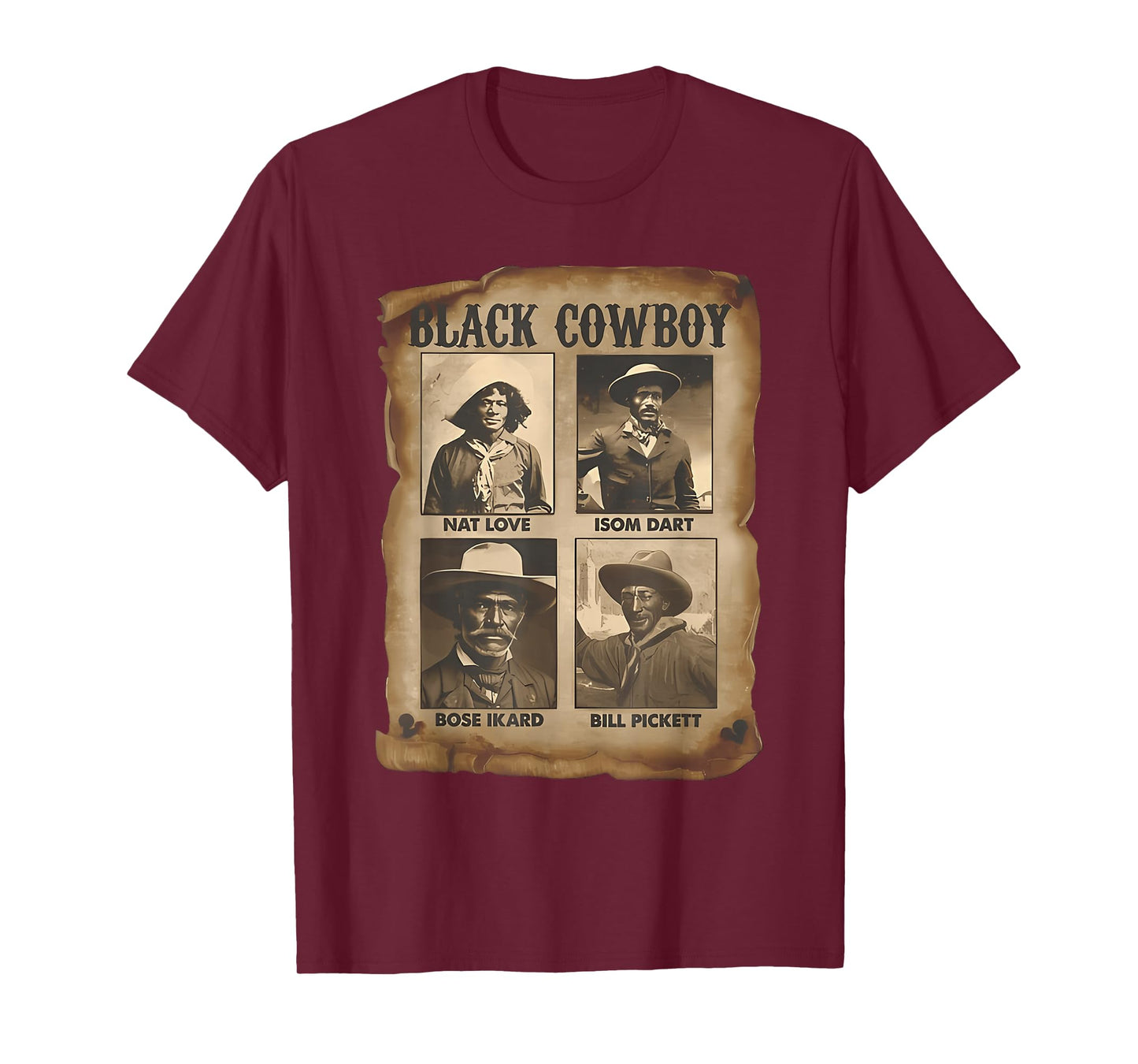 Black Cowboy Western Rodeo Melanin Black History Texas Men T-Shirt