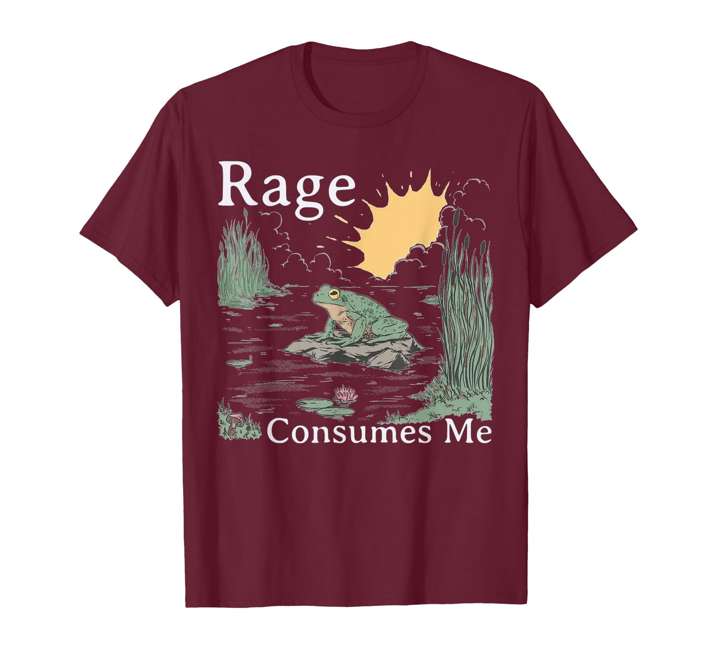 Rage Consumes Me fog, Meme frog, Vintage style frog lovers T-Shirt