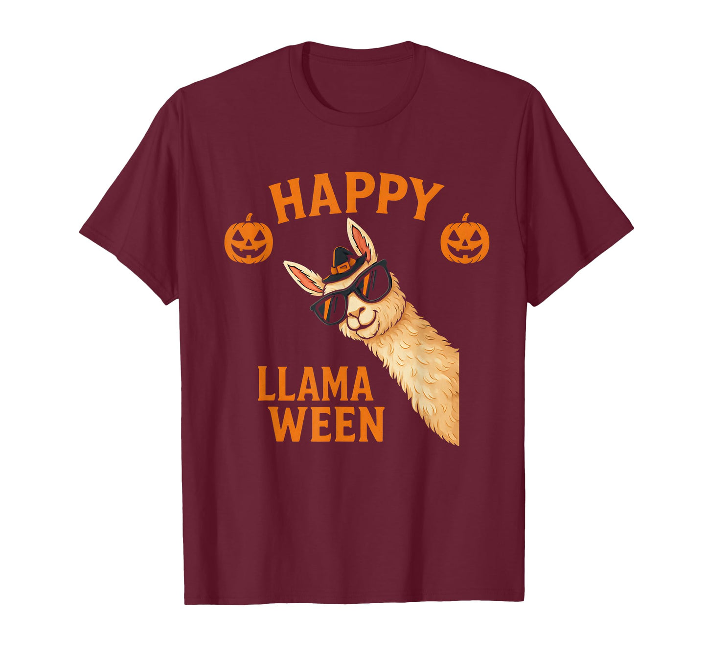 Happy Llamaween Funny Halloween Llama Costume Alpaca T-Shirt