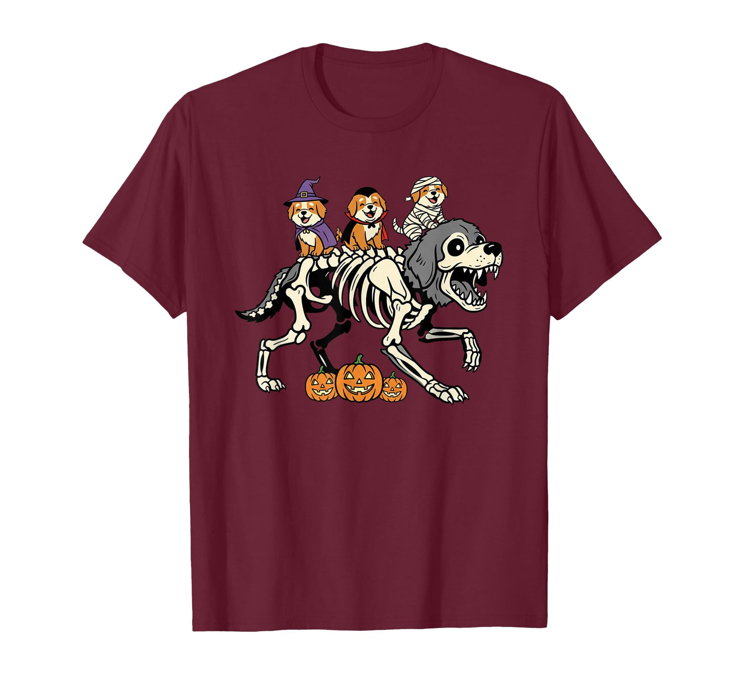 Newfoundland Skeleton Mummy Witch Halloween Kids Mens Womens T-Shirt