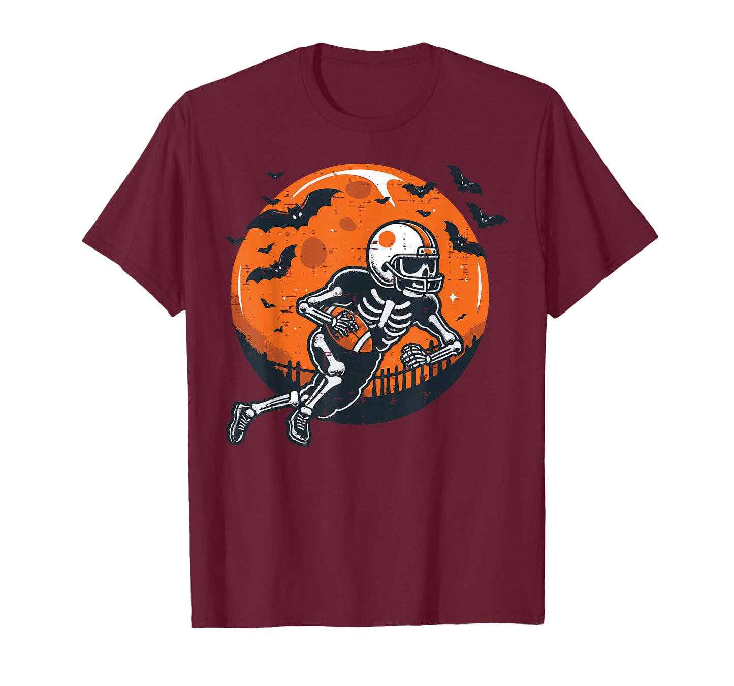 Halloween Skeleton American Football Costume Boys Kids Men T-Shirt