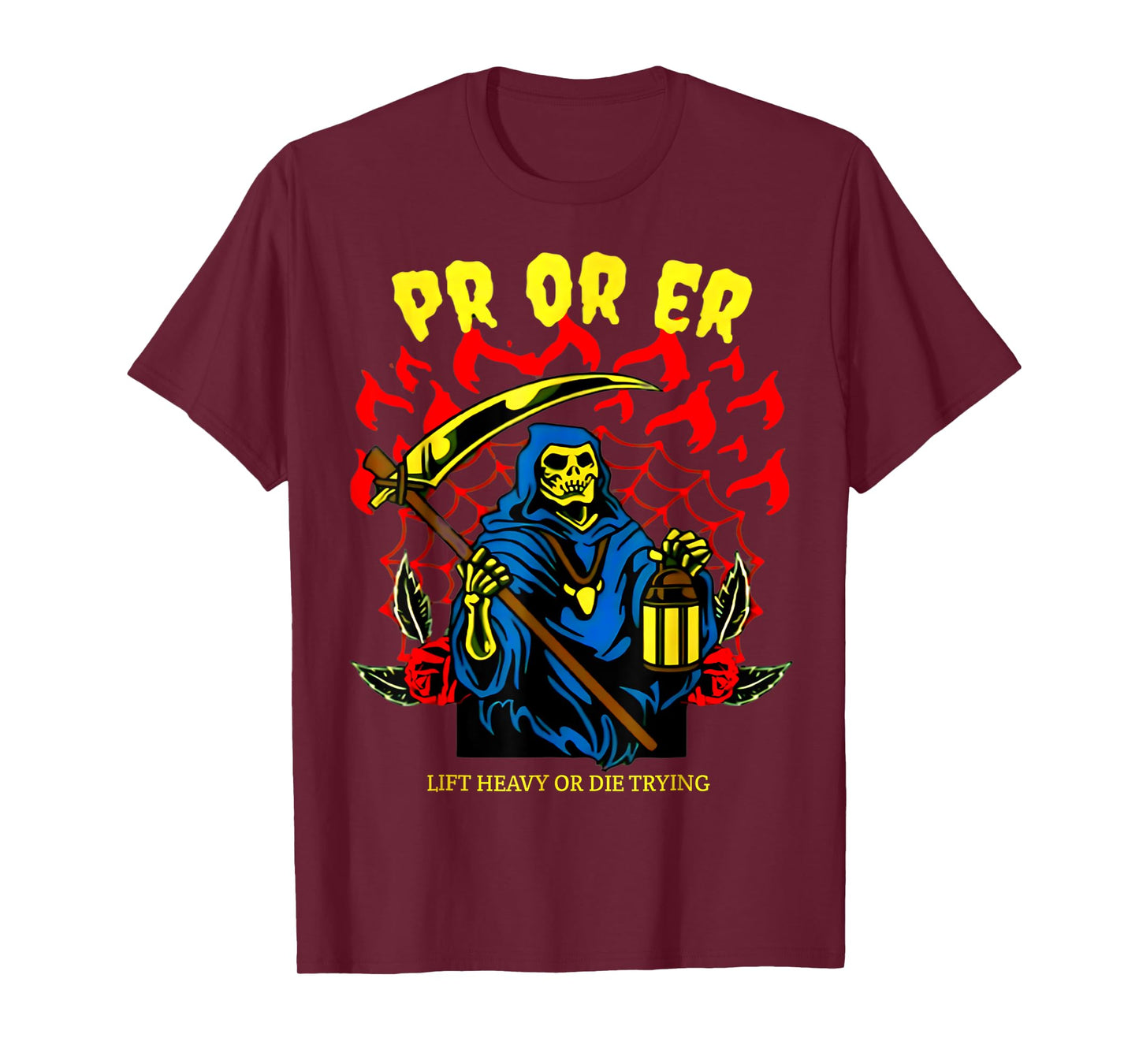 PR or Er Gym Weightlifting Bodybuilding Spooky Halloween T-Shirt