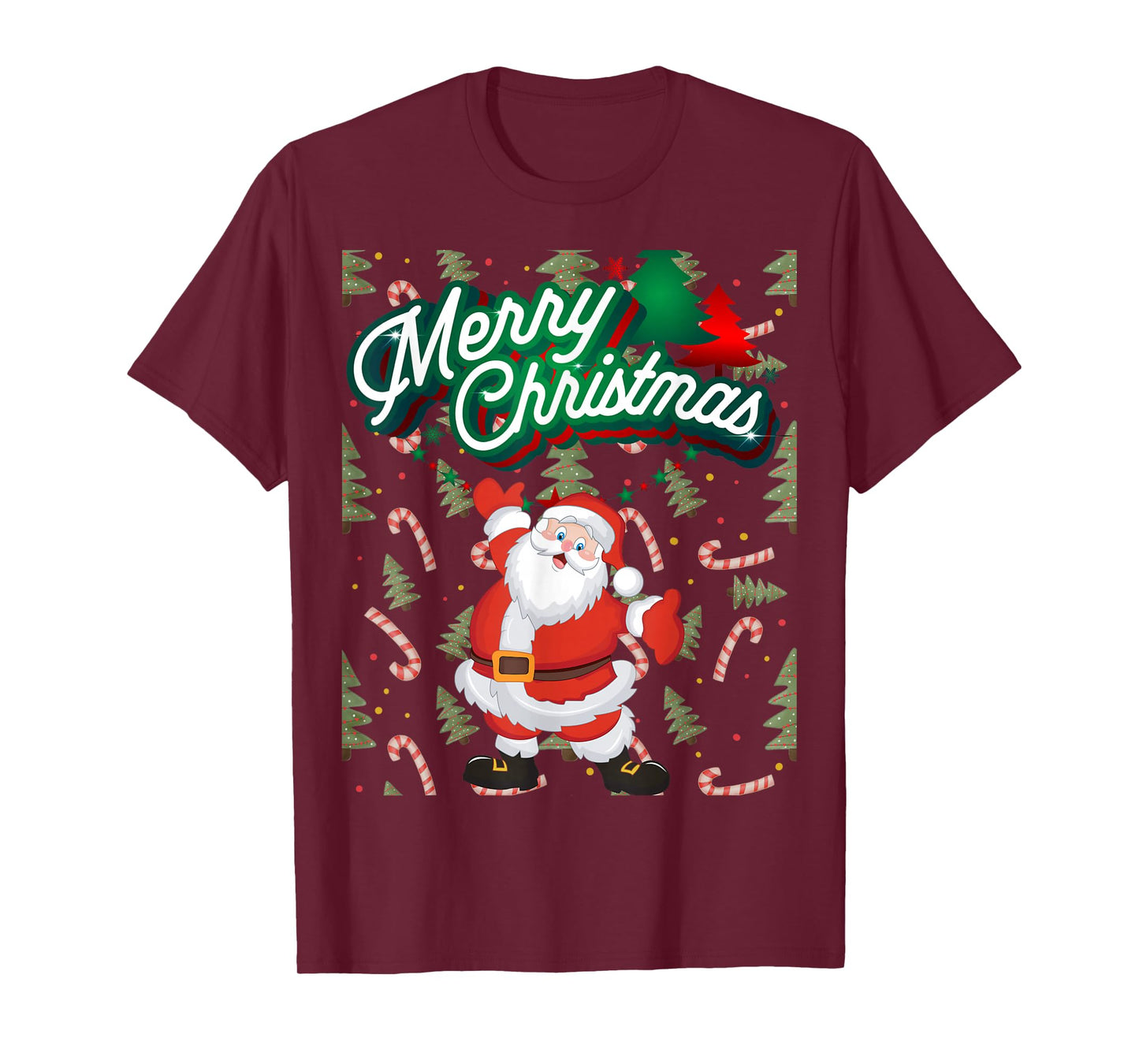 Christmas Happy Santa Claus Festive Holidays T-Shirt