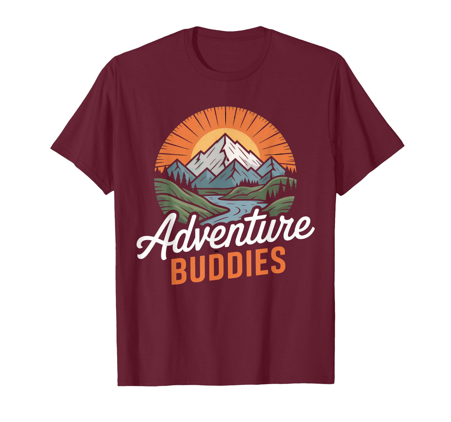 Adventure Buddies Couple Hiking Mountains nature Vintage T-Shirt