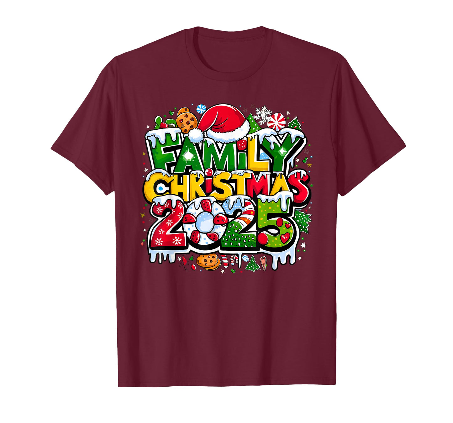 Family Christmas 2025 Making Memories Together Santa Candy T-Shirt