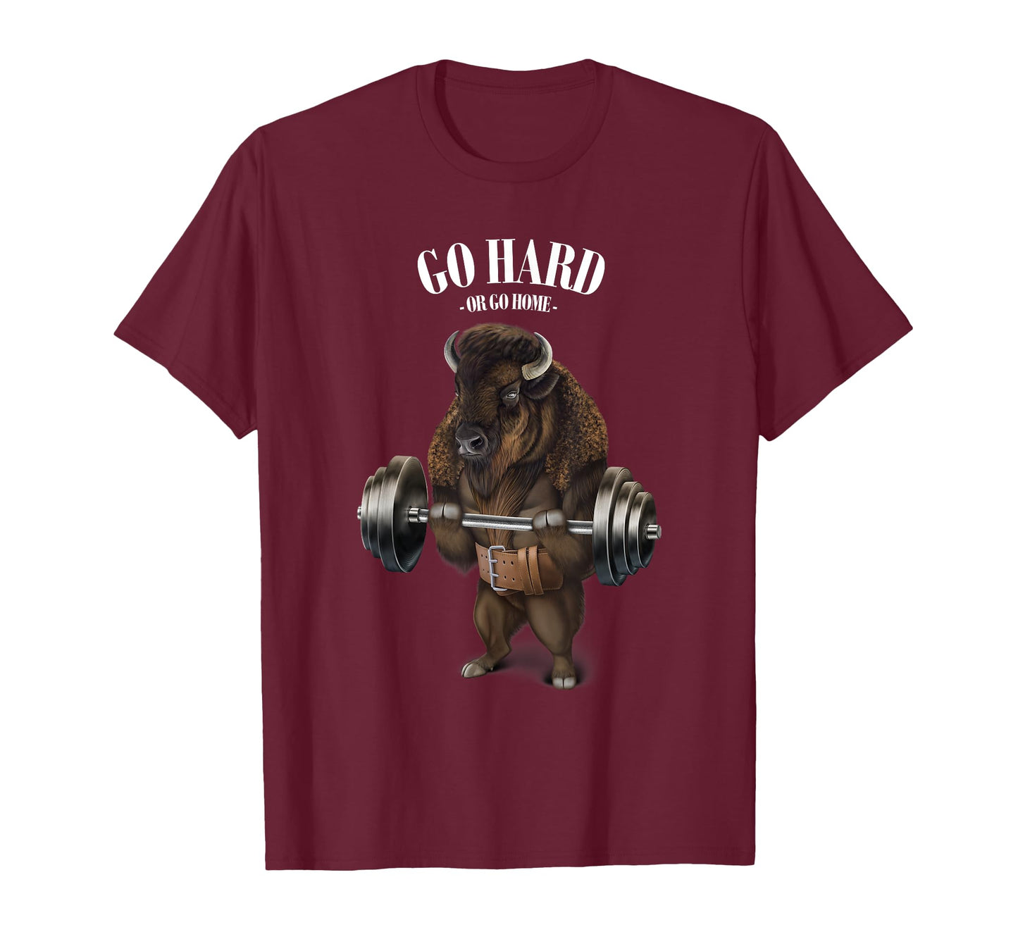 Bison Buffalo Bull Weightlifting in Fitness Gym T-Shirt