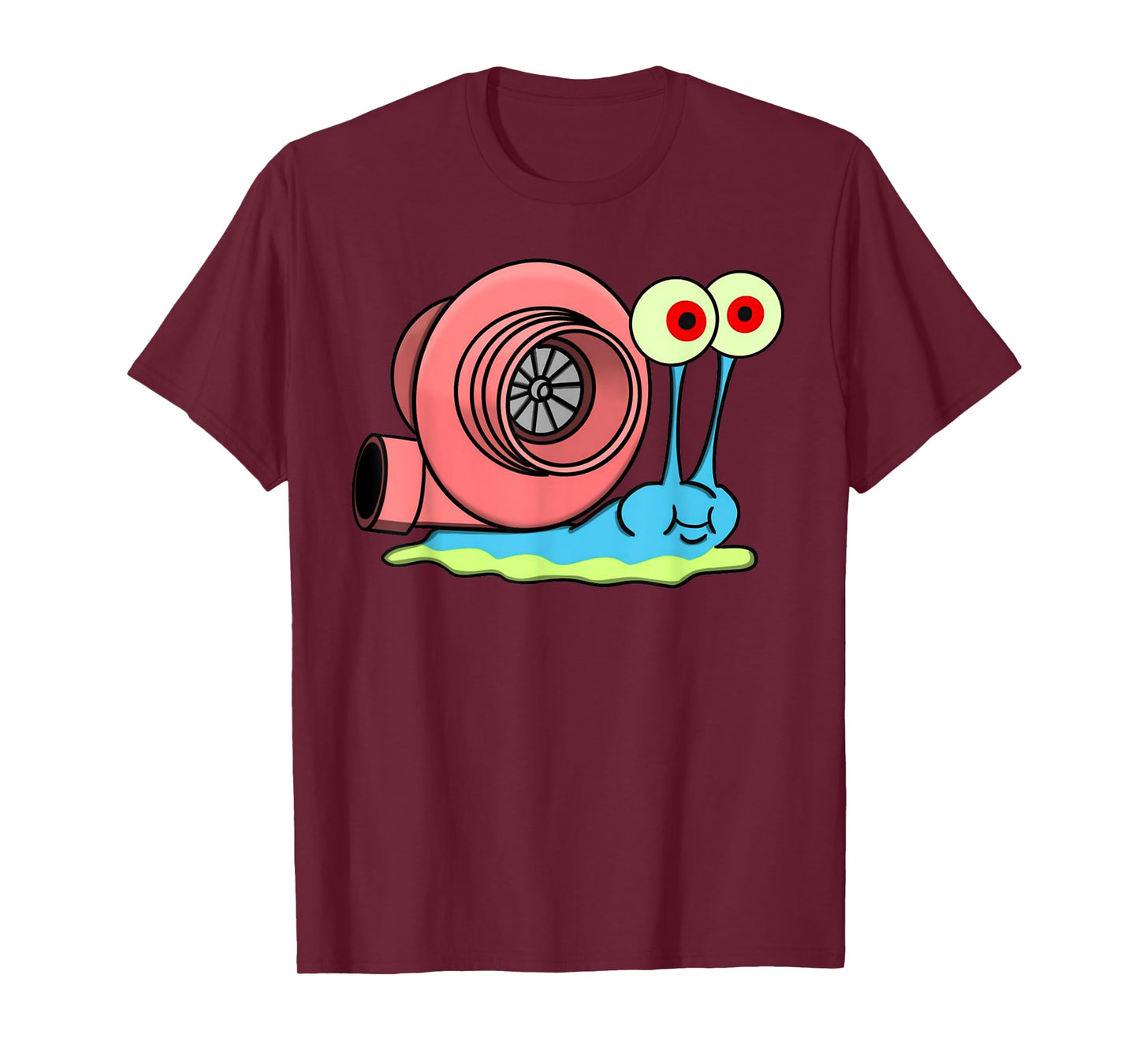 Retro Turbo Car Funny Meme Fast Snail With Racing Vintage T-Shirt
