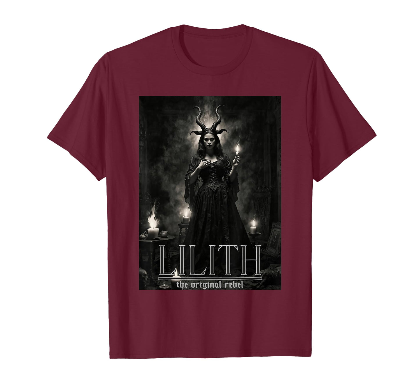 Lilith The Original Rebel Girl Floral Goddess Witch Pagan T-Shirt