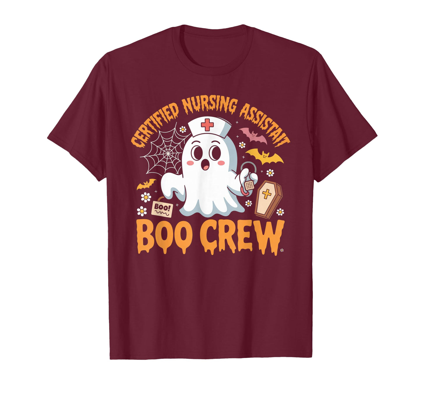 Certified Nursing Assistant Boo Crew Ghost T-Shirt