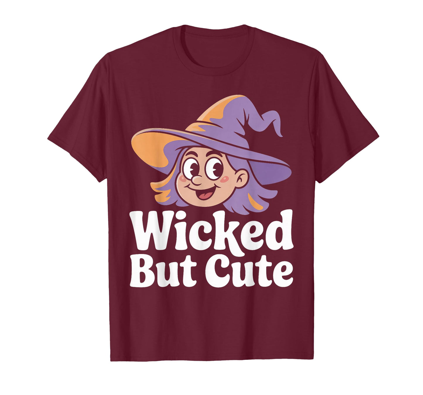 Wicked but Cute - Witch Portrait Halloween T-Shirt