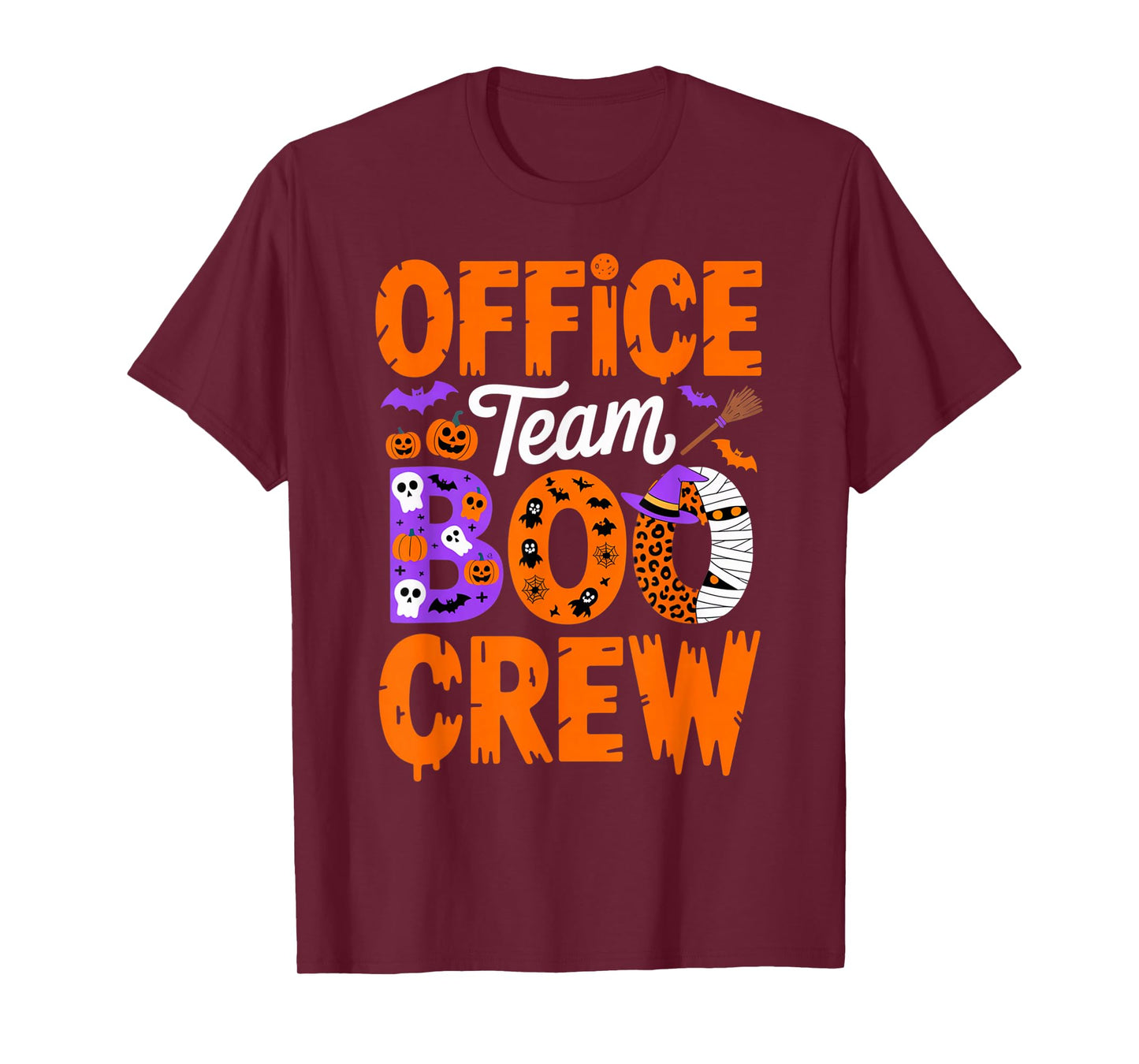 Office Team Boo Crew Funny Halloween Outfit for Workplace T-Shirt