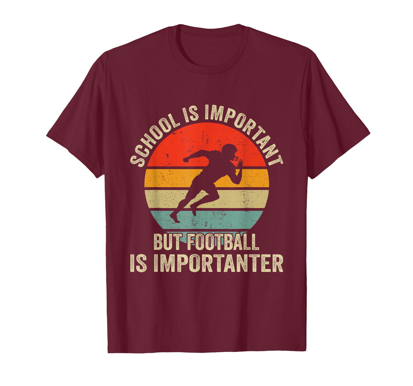 School Is Important Football Is Importanter Football Lineman T-Shirt