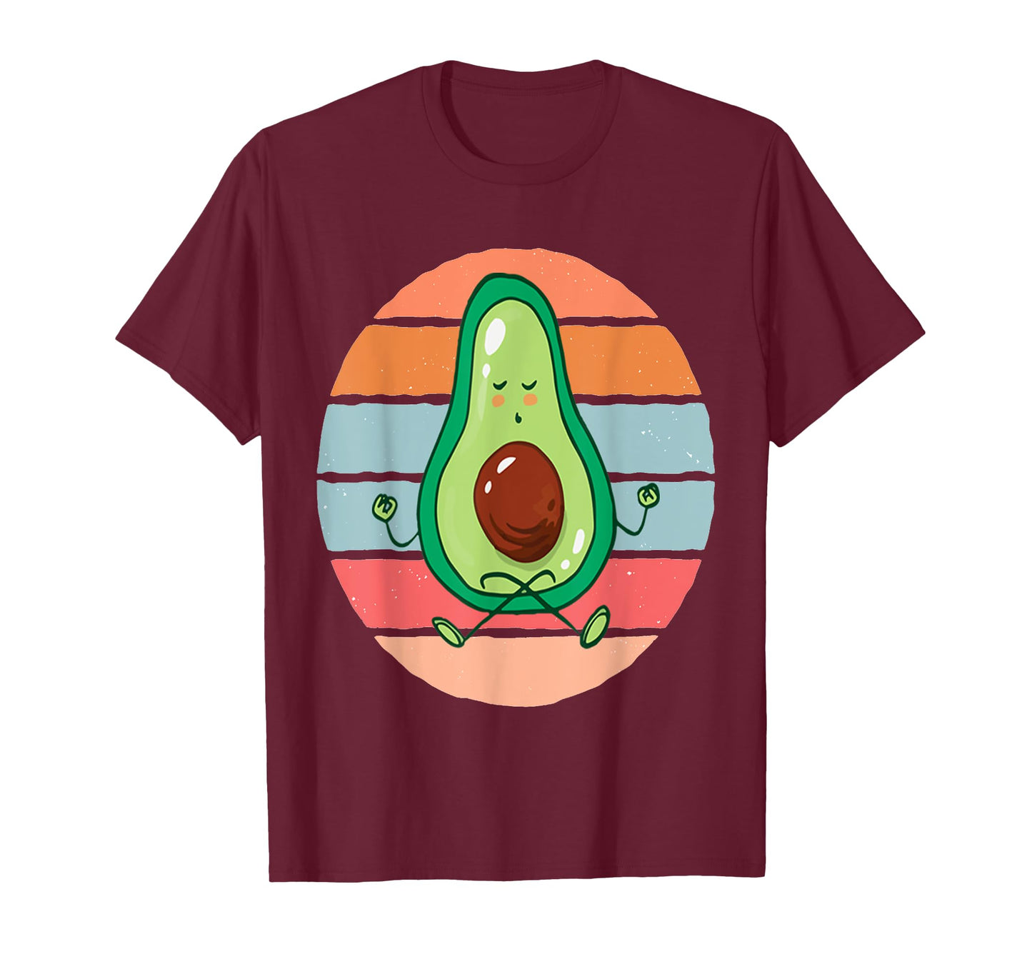 Funny Avocado Yoga Fitness Funny Exercising Gym Meditation T-Shirt