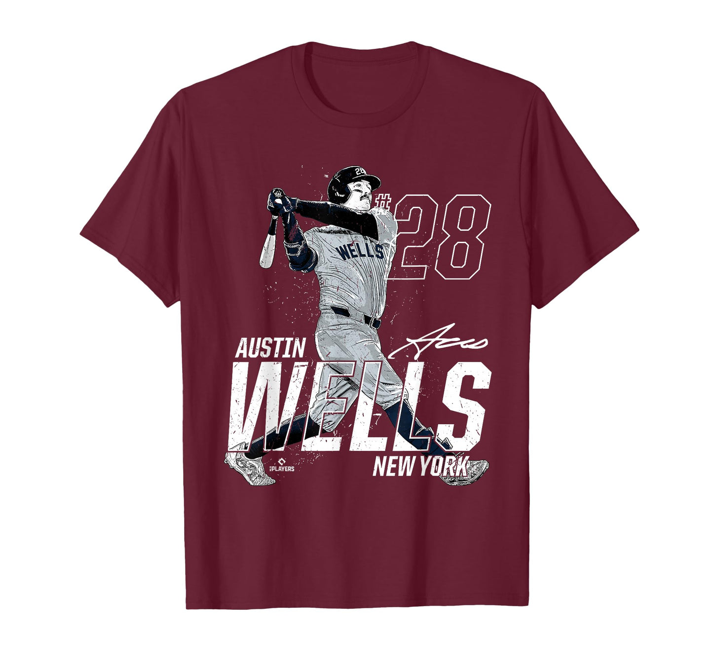 Dynamic Pose Austin Wells New York Baseball MLBPA T-Shirt