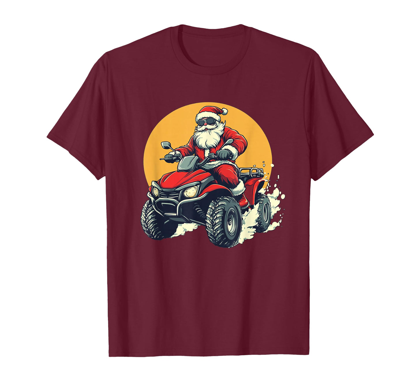 Cool Quad Stunts with This Awesome Santa Claus Outfit T-Shirt