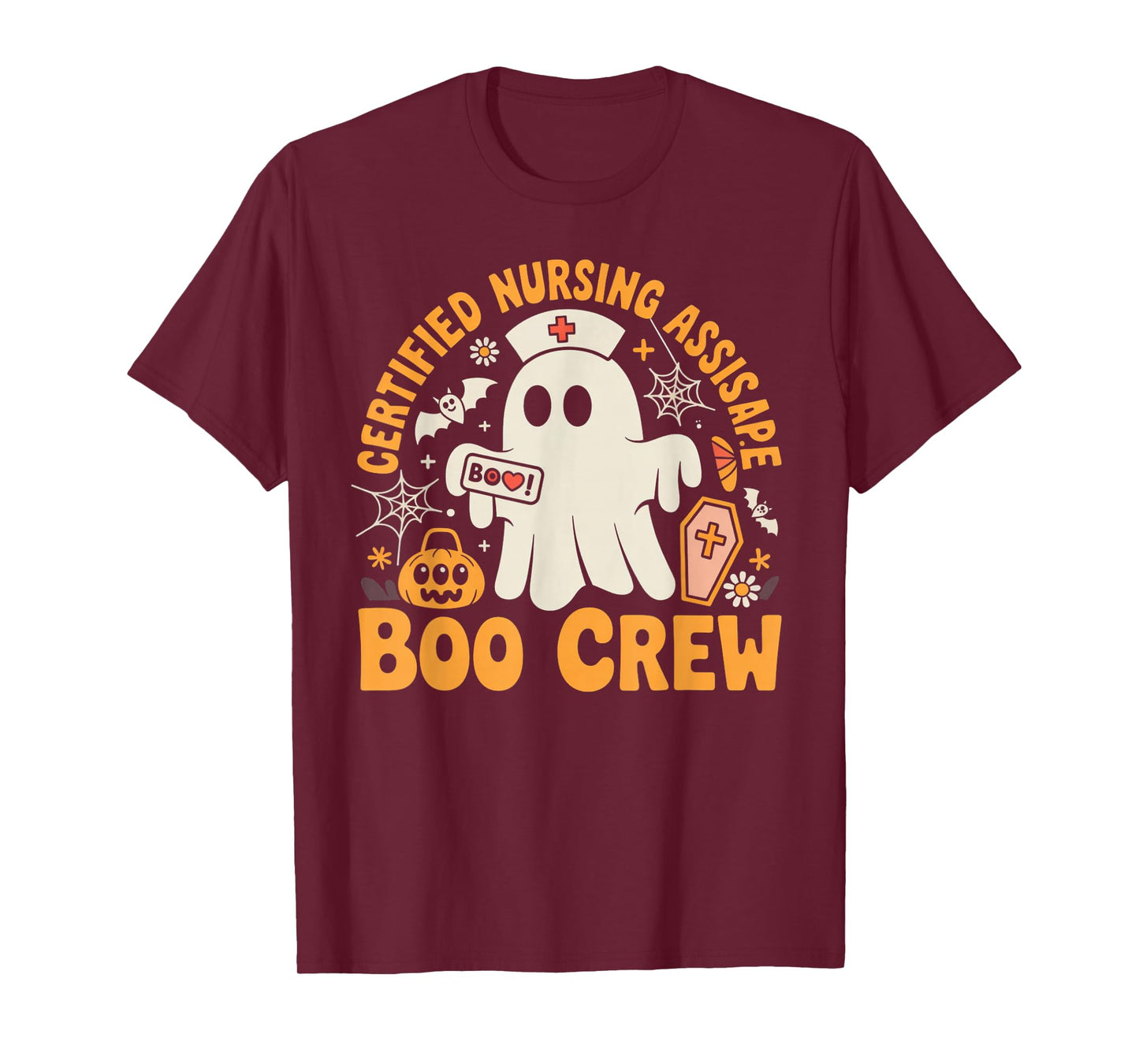 Certified Nursing Assistant Boo Crew Ghost T-Shirt
