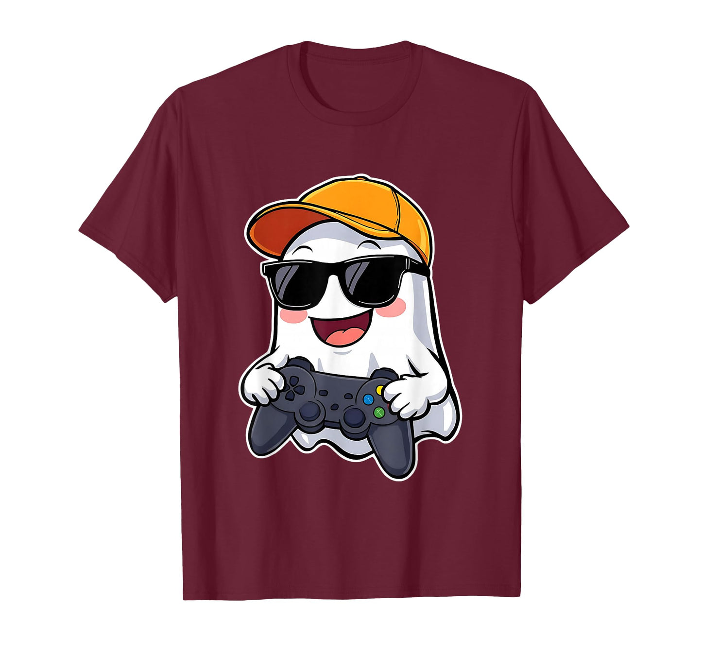 Spooky Season Halloween Costume Gaming Cute Funny Ghost T-Shirt