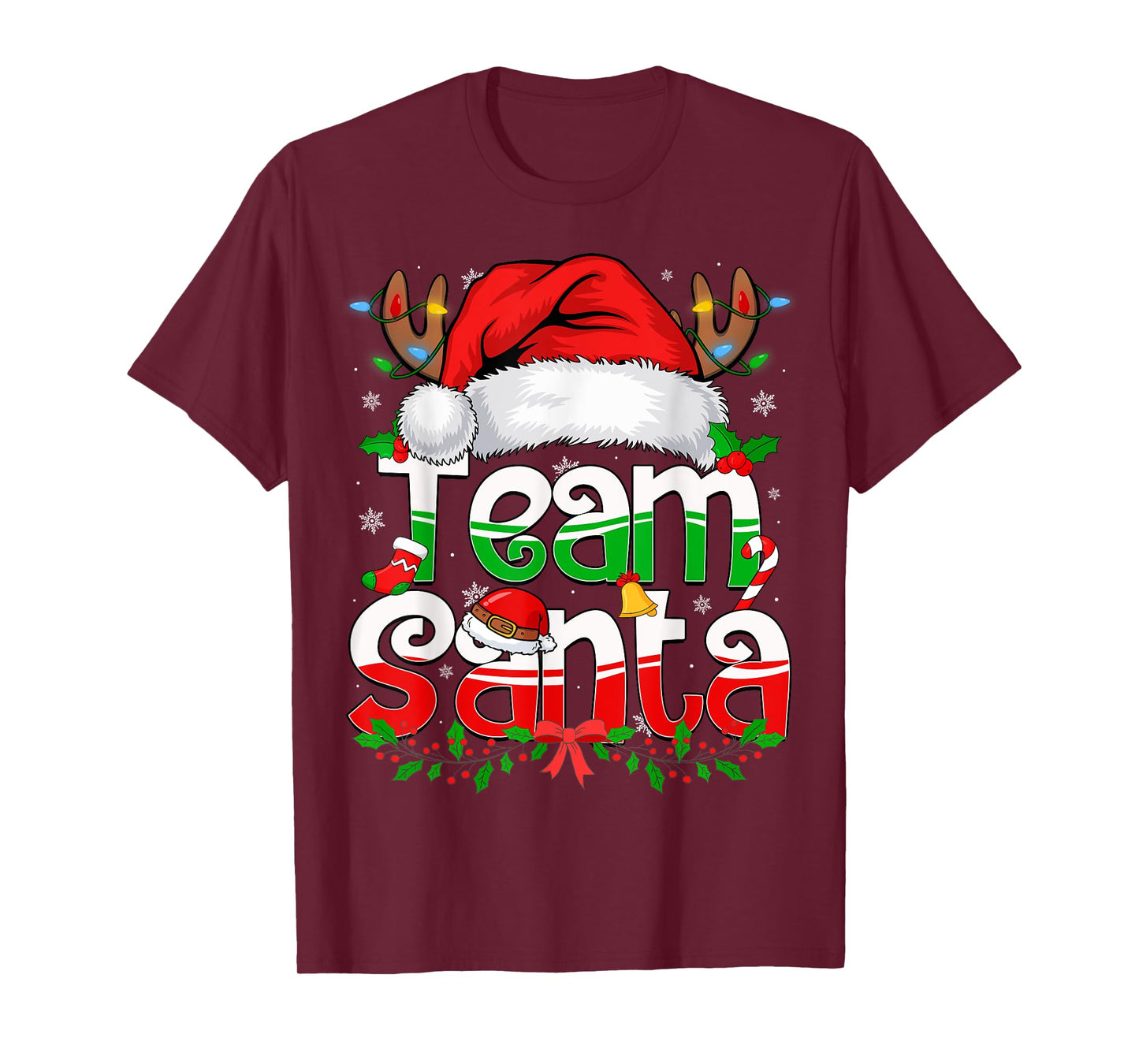 Funny Team Santa Claus Christmas Family Matching Pajama T-Shirt
