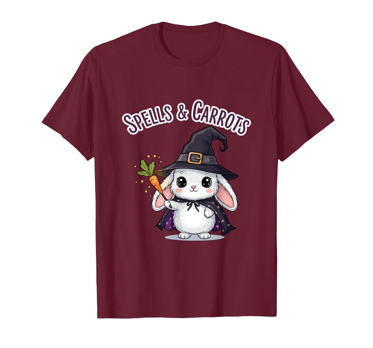 Spells and Carrots Cute Bunny Witch Halloween T-Shirt