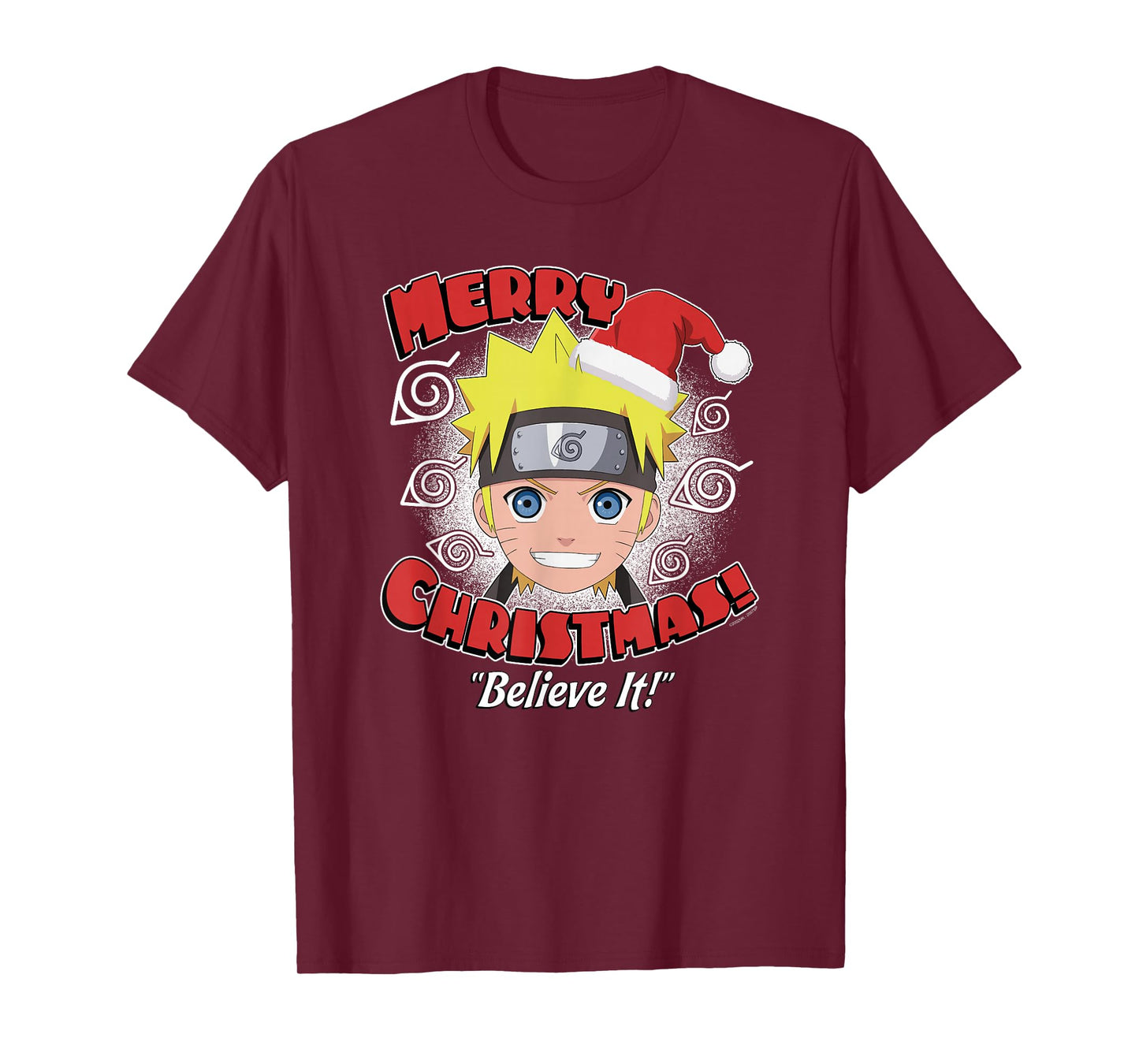 Naruto Shippuden Believe It Santa Christmas Anime T-Shirt