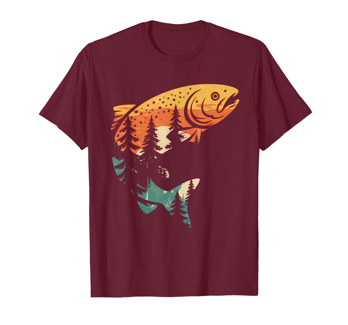 Trout Fly Fishing Outdoor Forest Nature Wildlife Fisherman T-Shirt