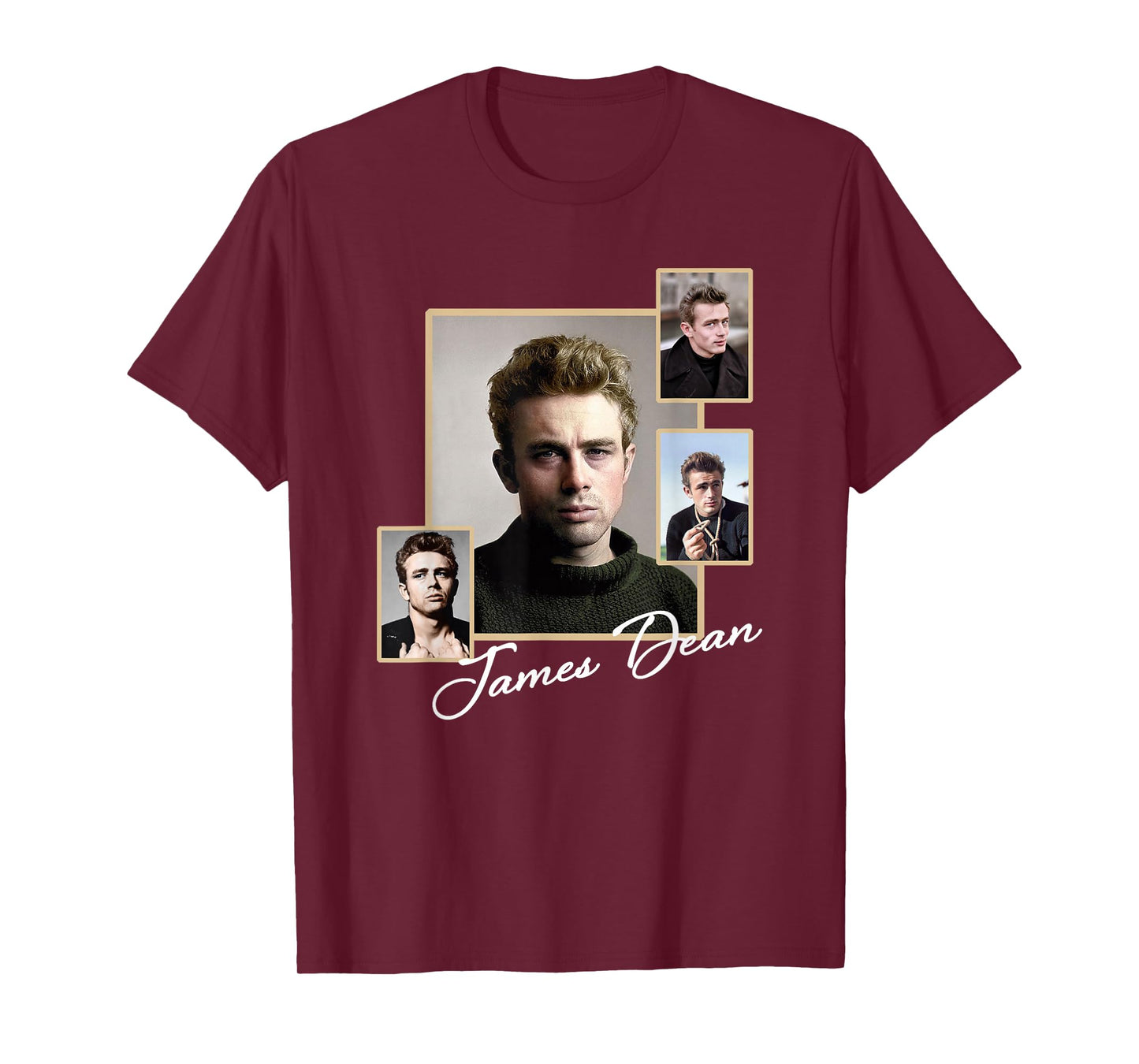 Great Moment Store Unisex Adult James Dean 009 T-Shirt Black Small Modern Classic Fit Crew Neck Short Sleeve T-Shirt