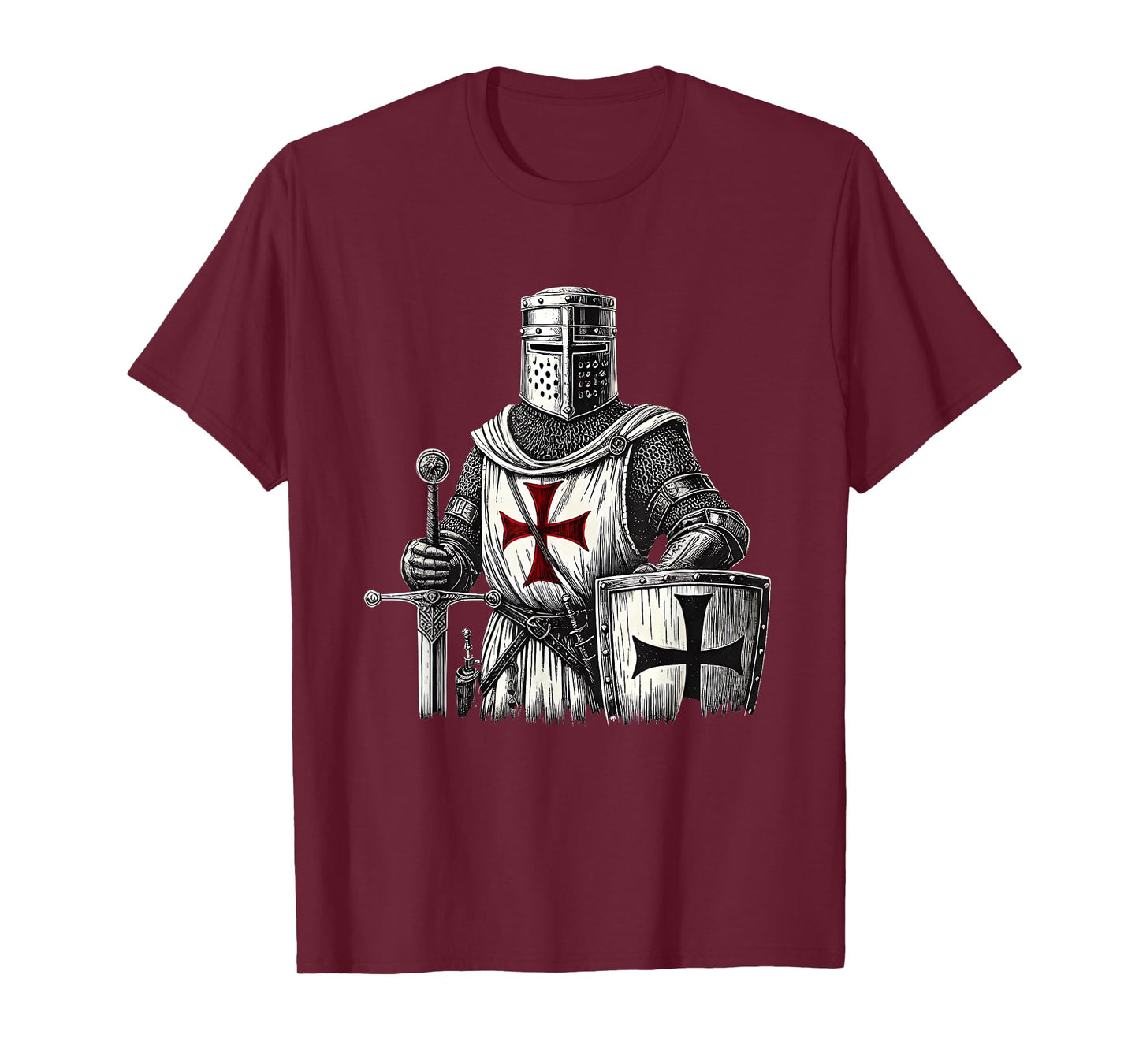 Templar Knight Warrior Design T-Shirt