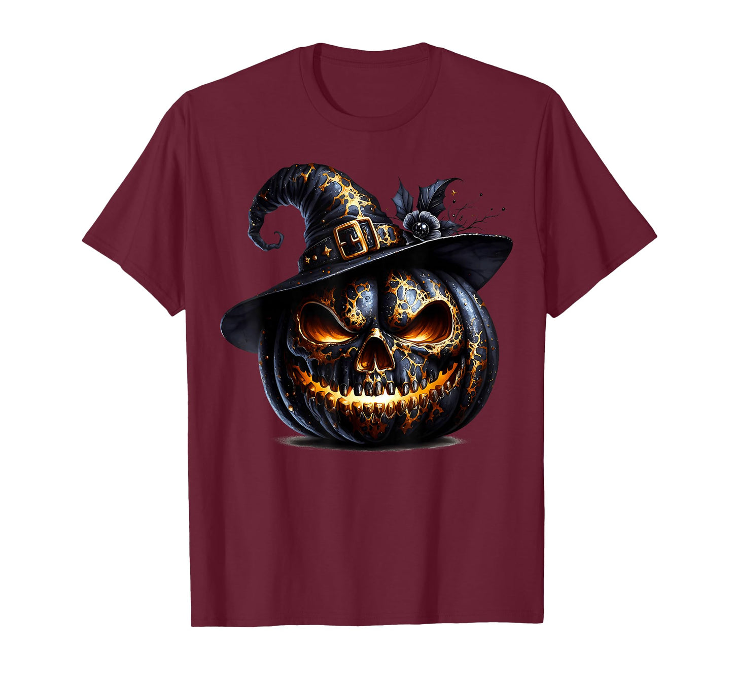 Black Pumpkin Face Graphic for Witches and Halloween Witch T-Shirt