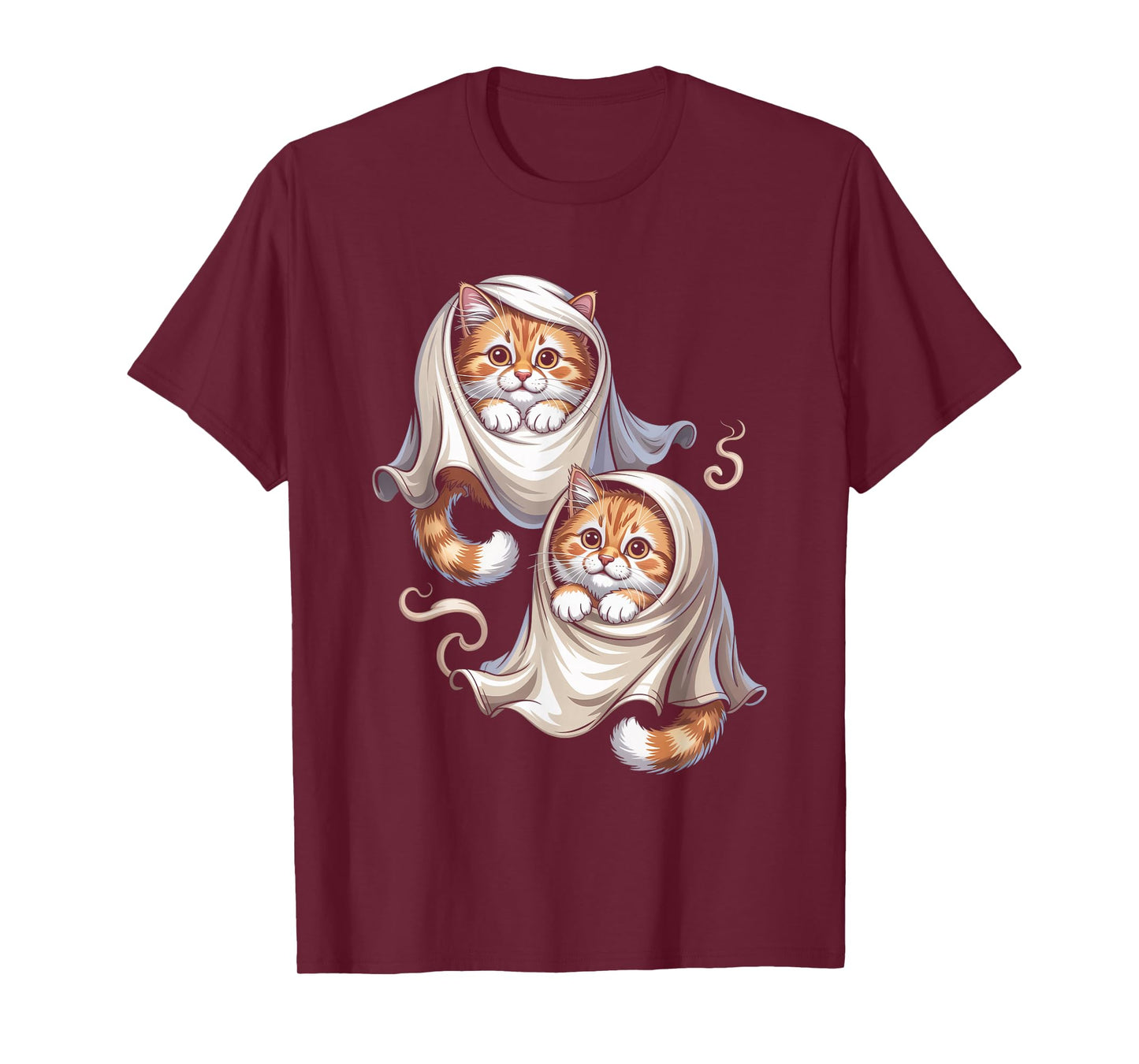 Ghost Cat Meme Funny Halloween Costume for Men Women Kids T-Shirt