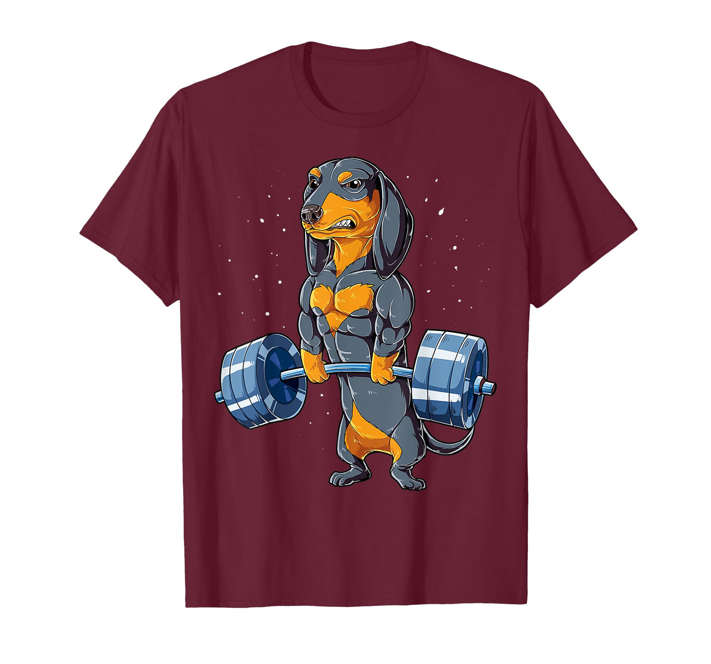Dachshund Weightlifting Funny Deadlift Men Fitness Gym T-Shirt