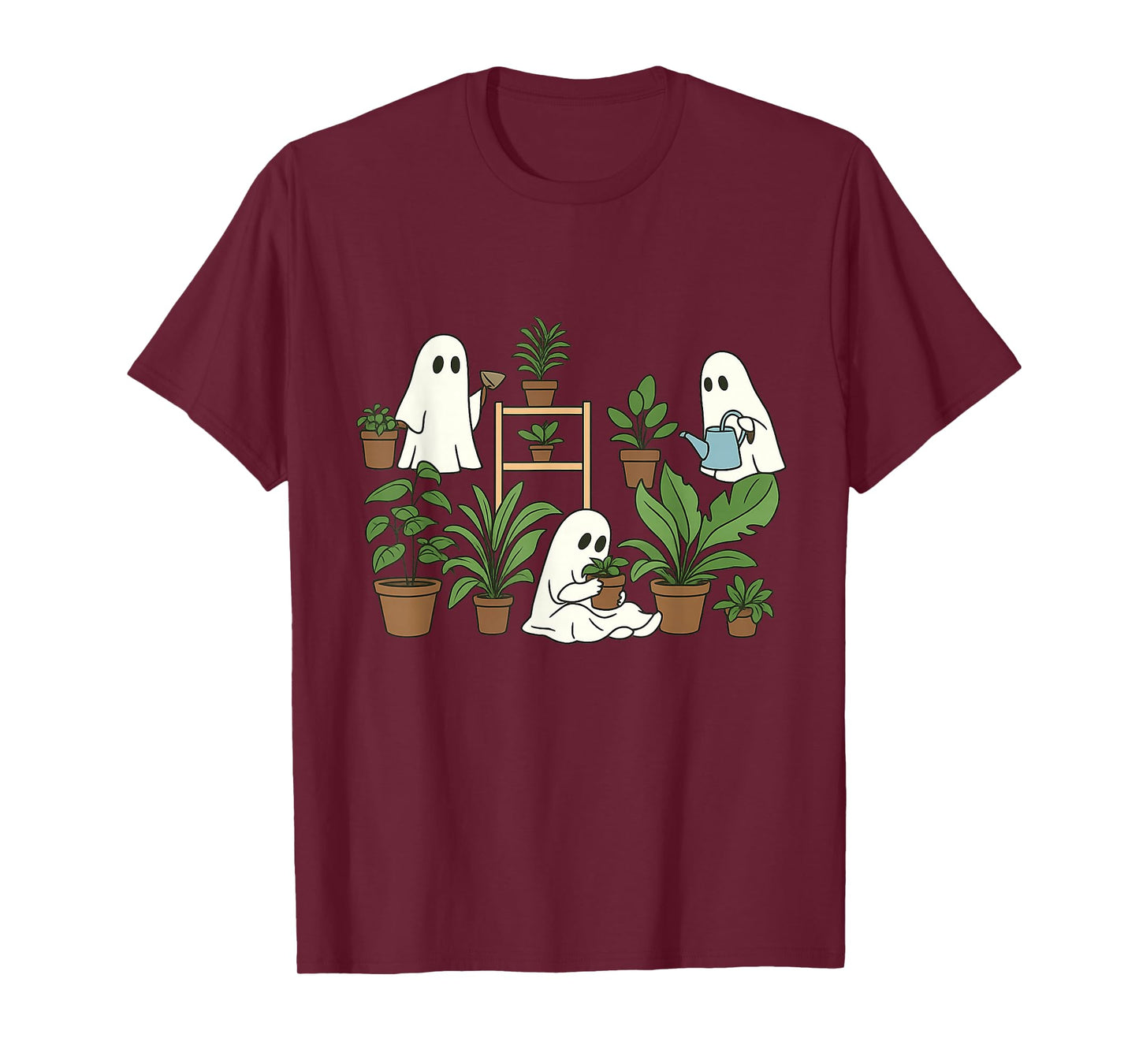 Cute Ghost Plant Lover Funny Halloween Garden T-Shirt