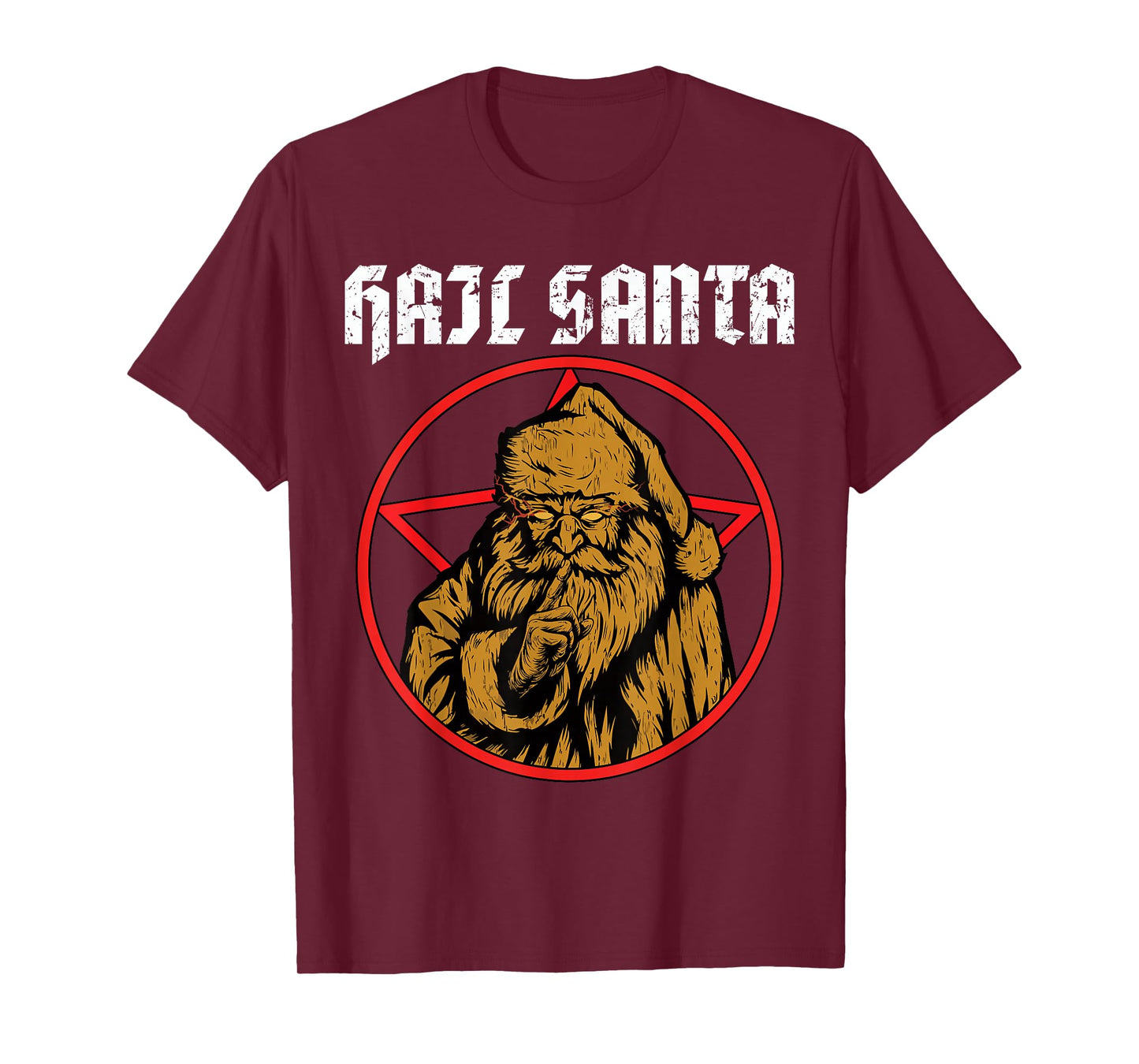 Hail Santa Pagan Happy Solstice Gothic Christmas Death Metal T-Shirt