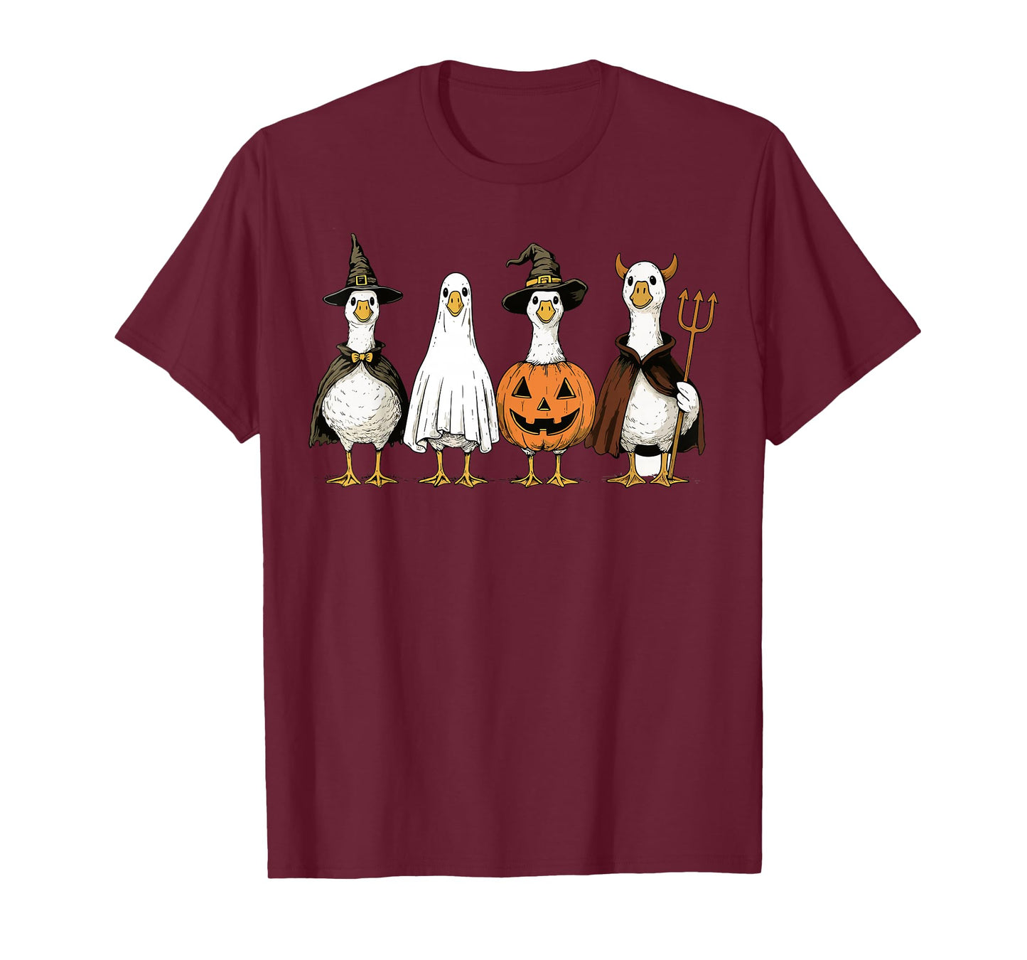 Just A Spooky Goose Halloween Silly Goose Funny Halloween T-Shirt