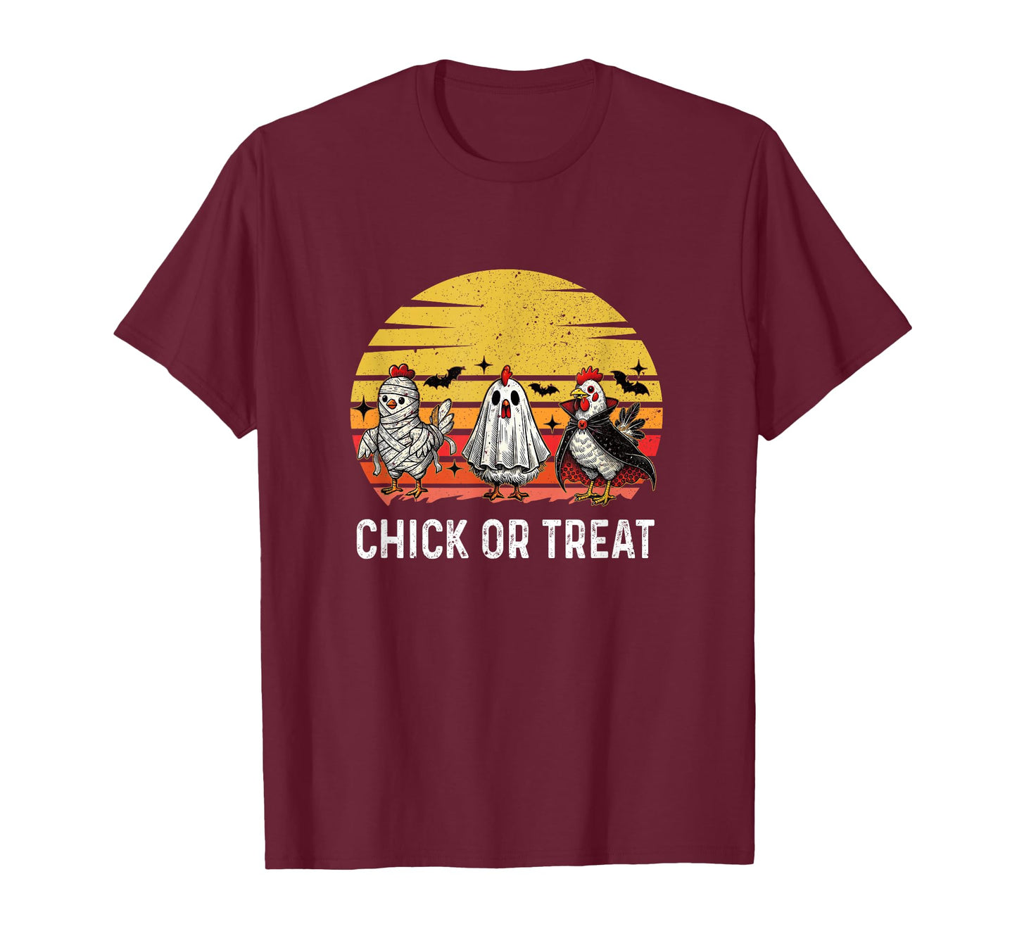 Chick Or Treat Halloween Witch Spooky Chicken T-Shirt