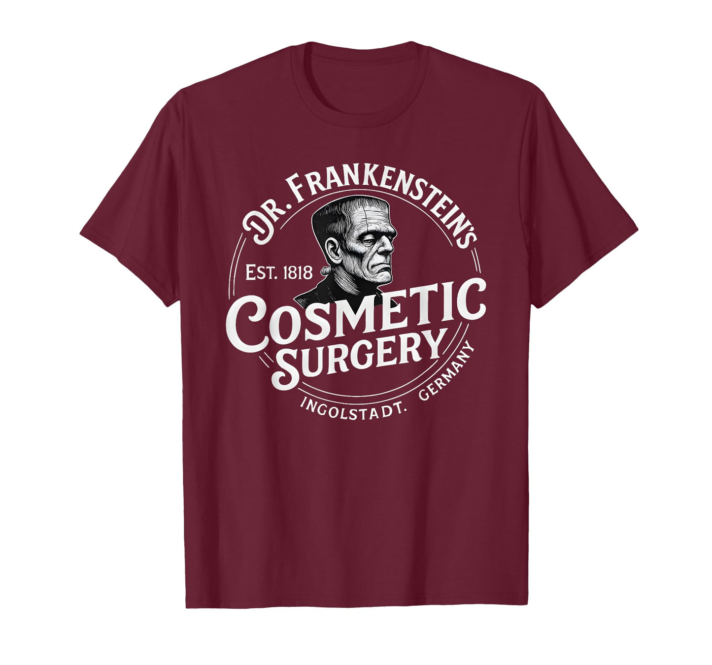 Dr. Frankenstein's Cosmetic Surgery Funny Halloween Monster T-Shirt