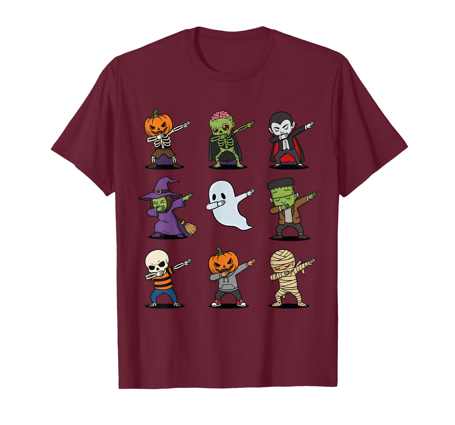 Spooky Dab Dance Halloween - Funny Skeleton and Friends T-Shirt