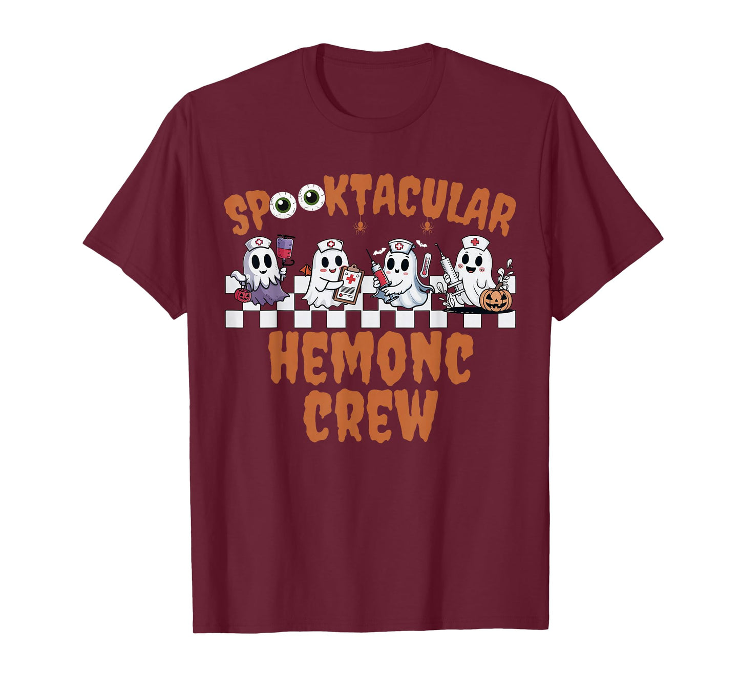 Spooktacular Hemonc Crew Ghost Hematology Oncology Halloween T-Shirt