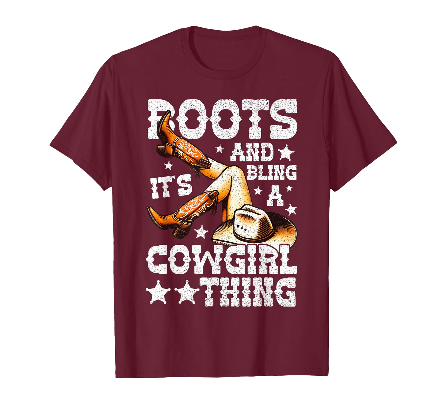 Boots and Bling its a Cowgirl Thing Cute Love Country Life T-Shirt