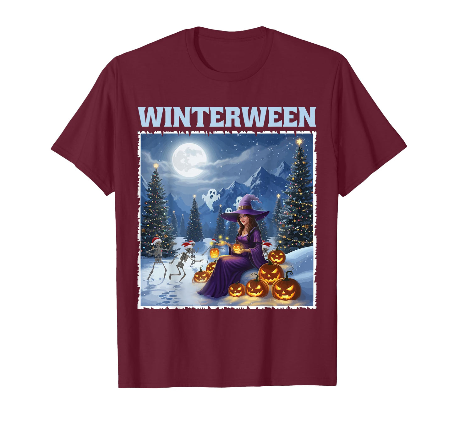 Winterween Winter Halloween Christmas Witch T-Shirt