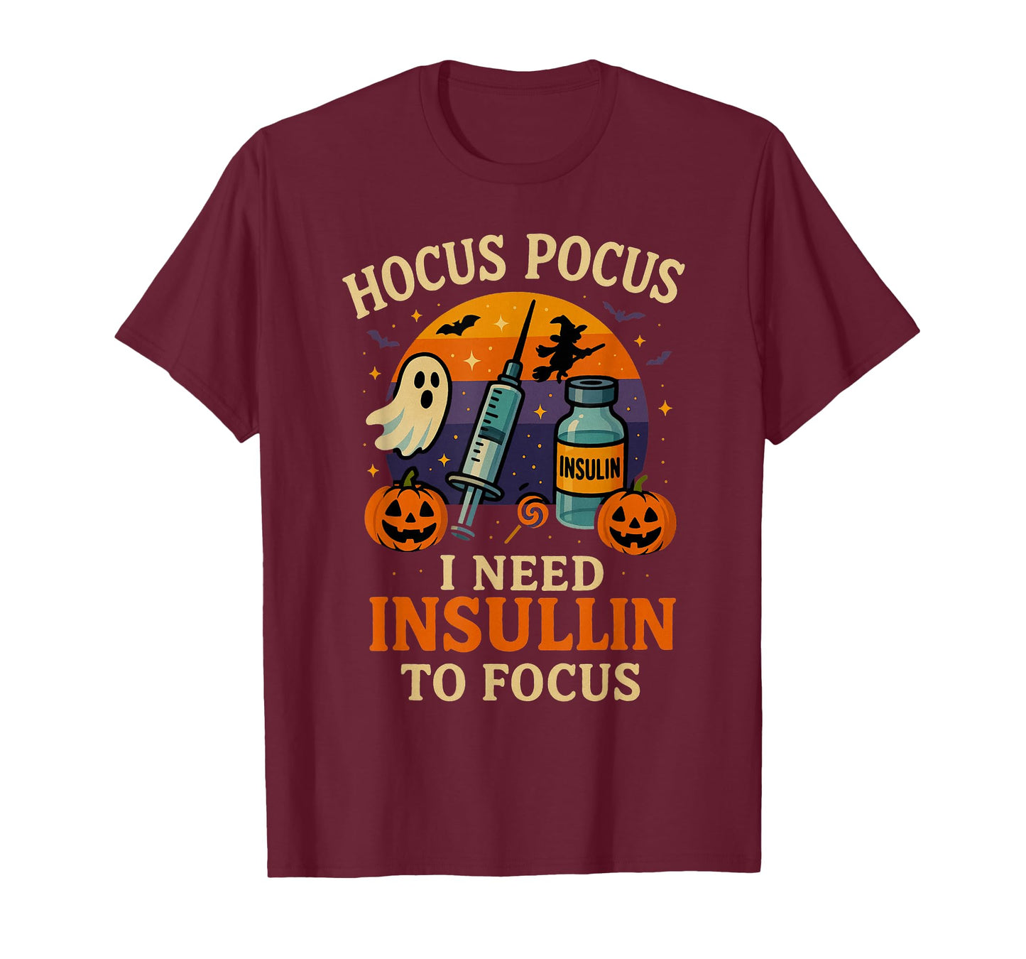 Funny Halloween Insulin Ghost Costume Diabetic Support T-Shirt