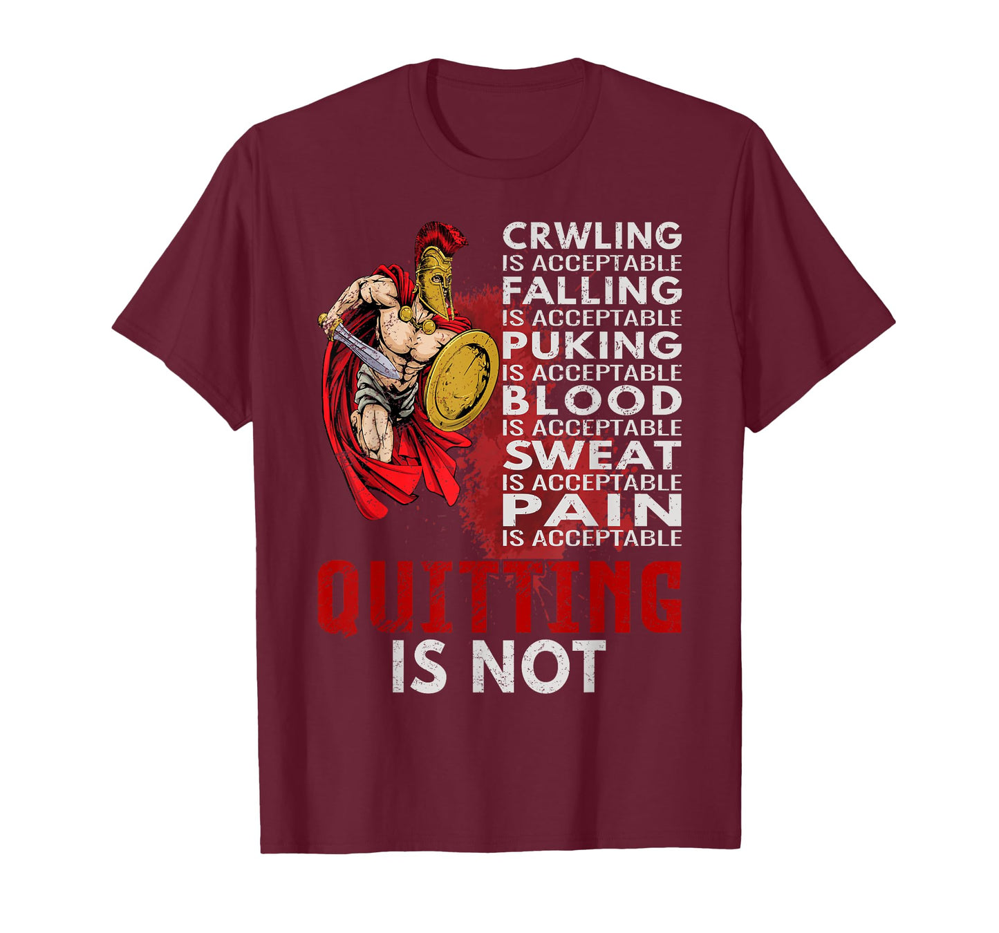 Spartans never quit Ancient Greece Warriors Sparta T-Shirt