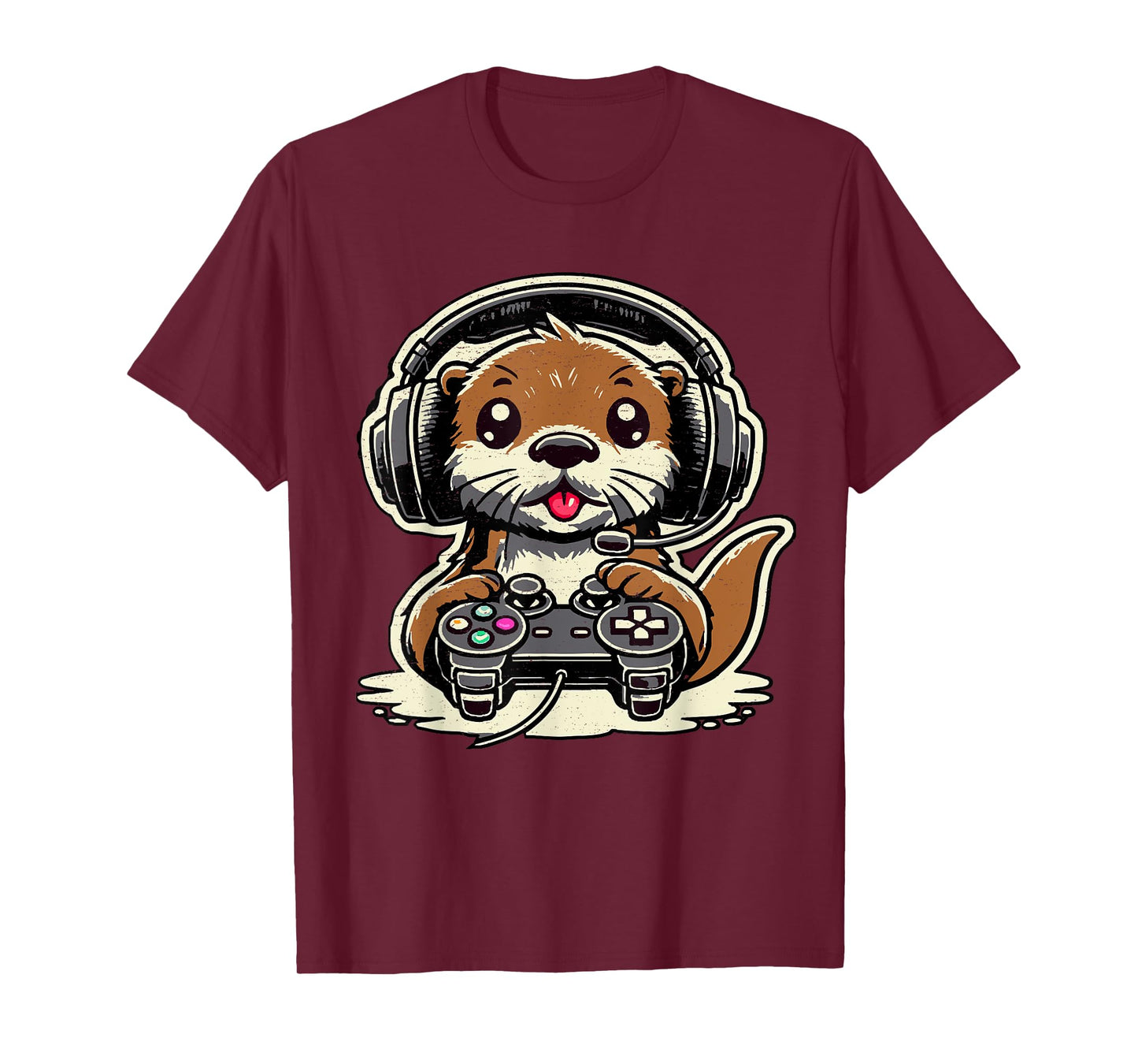 Funny Gaming Otter Gamer Sea Otter Lover Animal Video Game T-Shirt