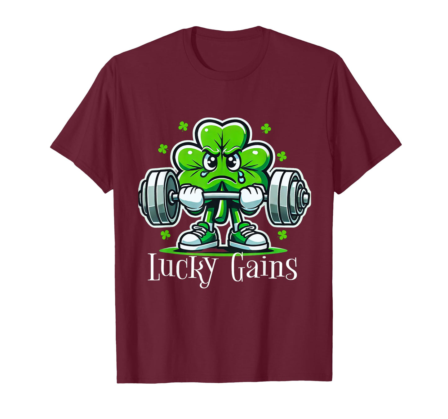 Fitness Gym Workout Lifting Shamrock St Patricks Day T-Shirt