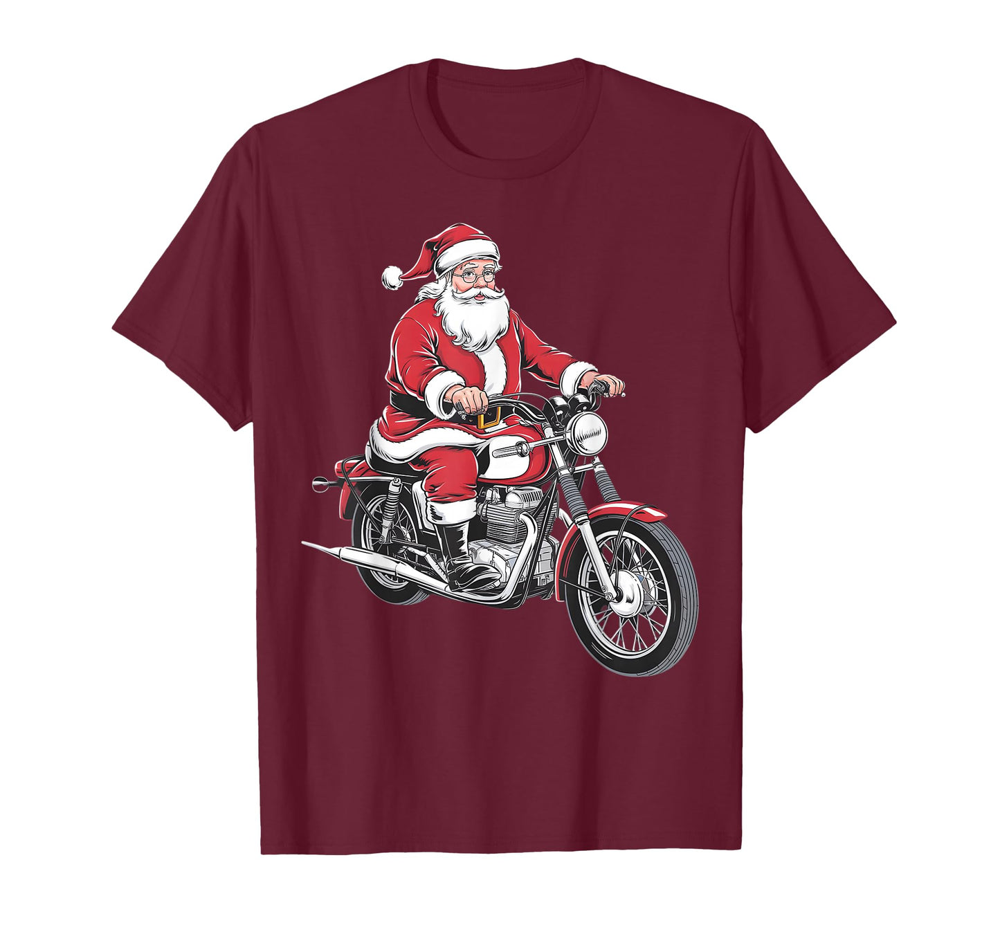 Motorcycle Christmas Biker Santa Riding Bike Racing T-Shirt