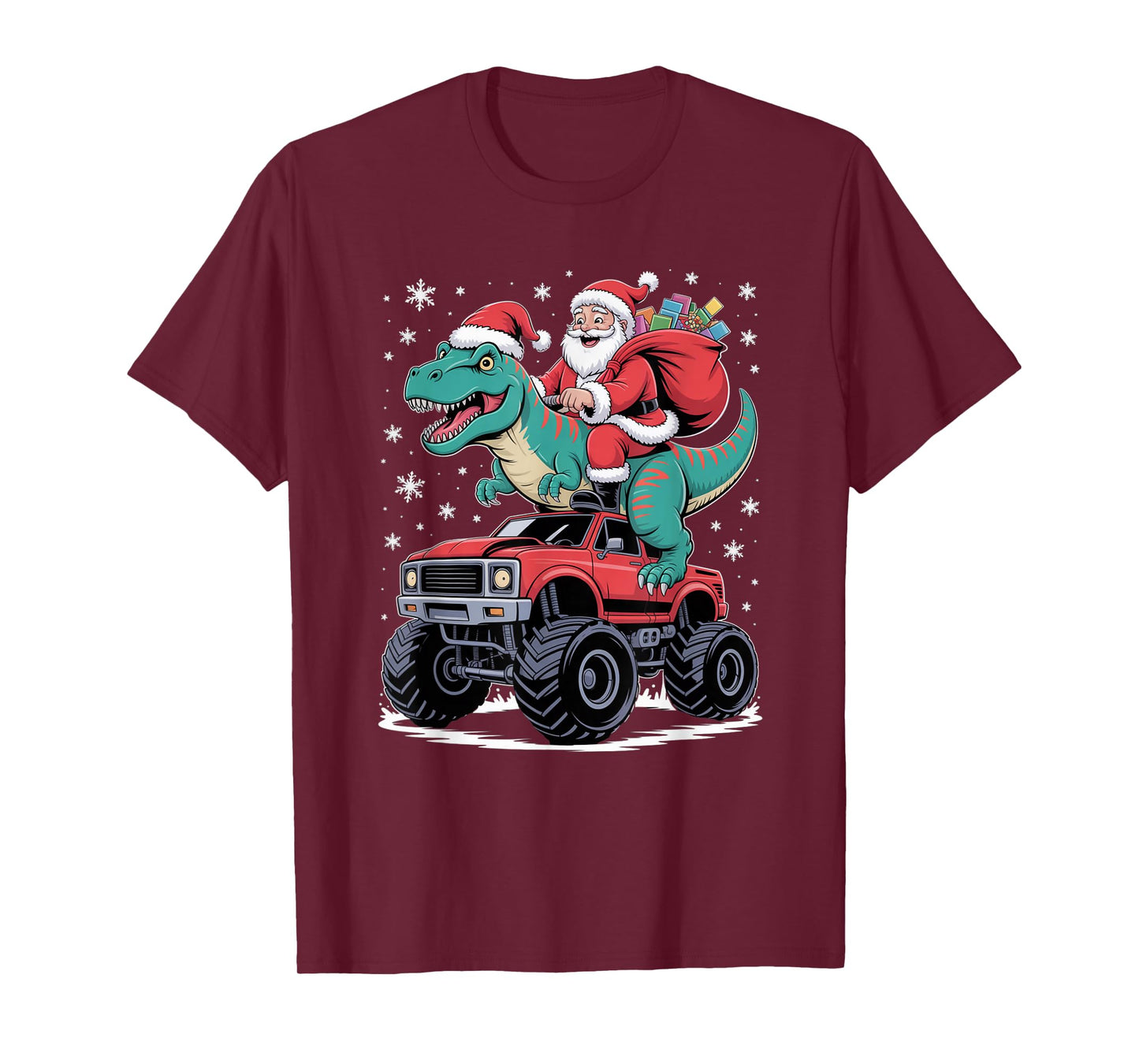 Santa Wild Ride Dino Delivery Adventure T-Shirt